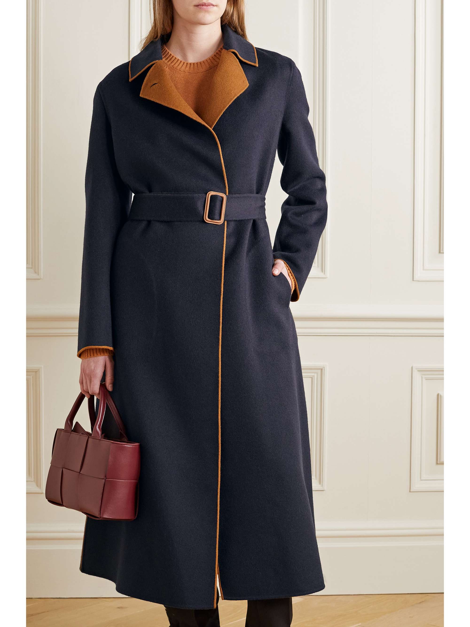 LORO PIANA Reversible belted cashmere coat