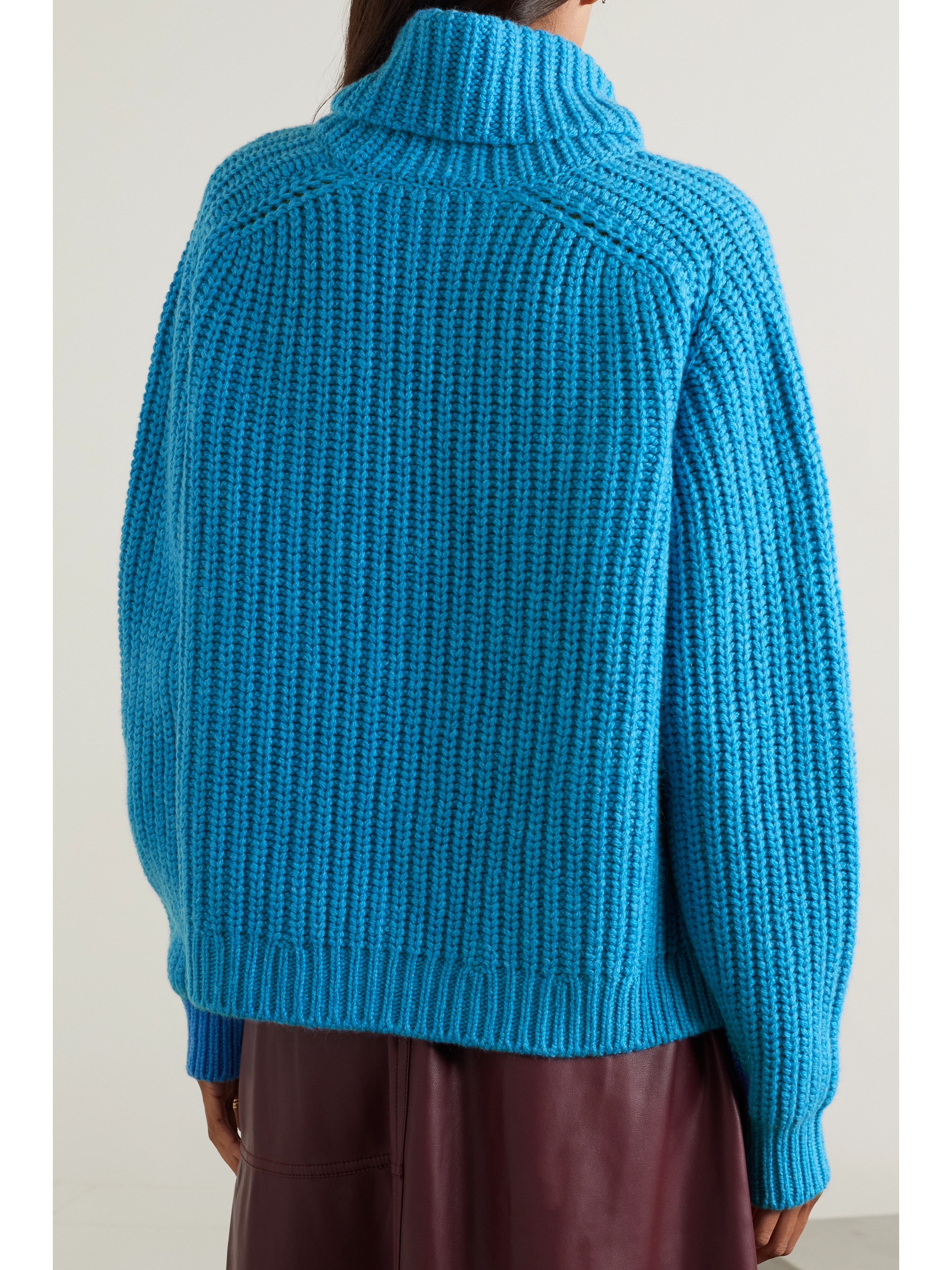 Loro Piana Dolcevita Davenport ribbed cashmere turtleneck sweater