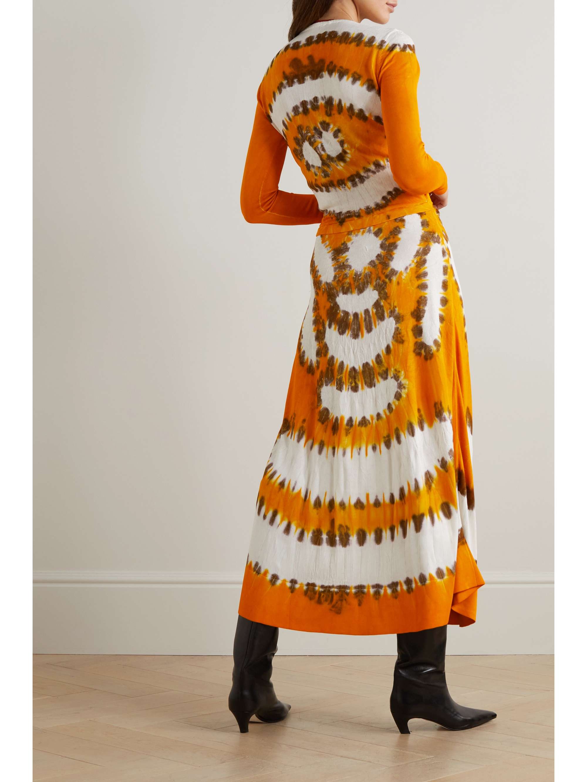 ALTUZARRA Rilia cutout tie-dyed knitted midi dress