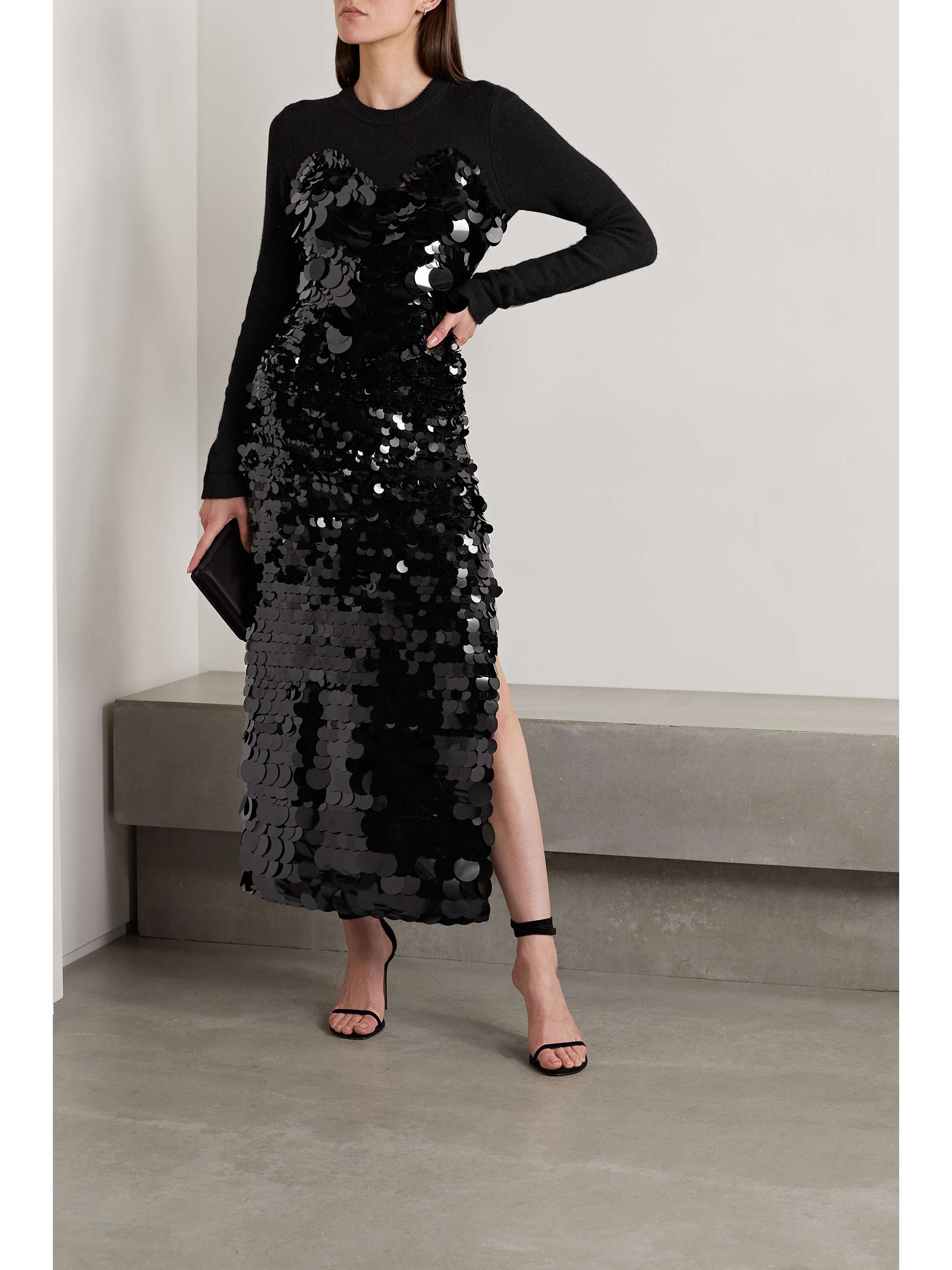 Black Wynnifred embellished knitted maxi dress | ALTUZARRA | NET-A-PORTER