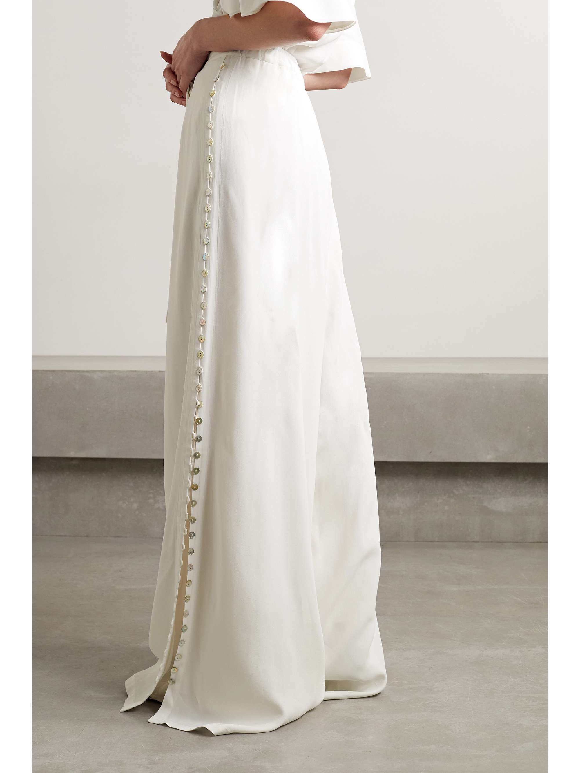 ALTUZARRA Mani 绉纱阔腿裤