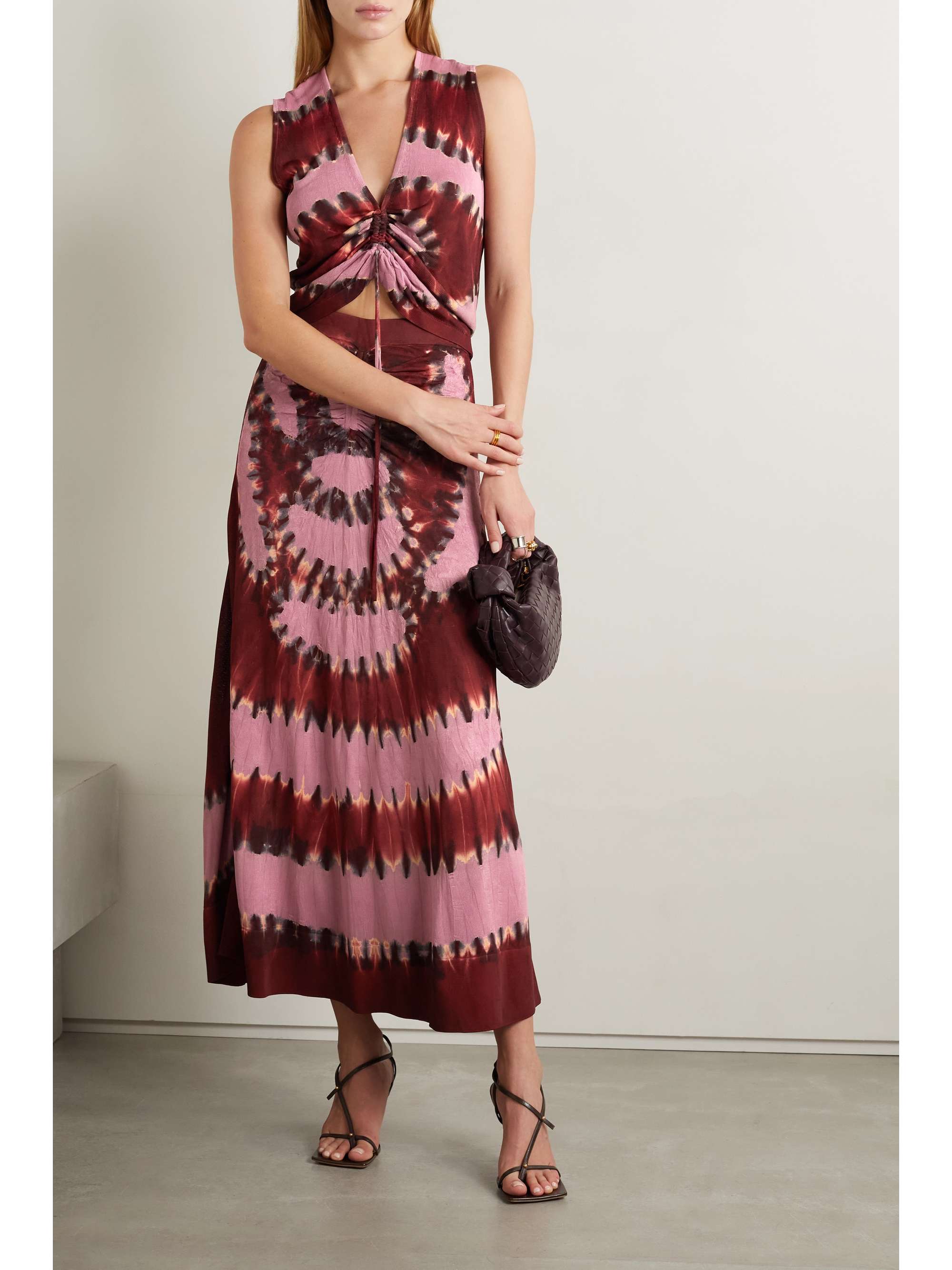 ALTUZARRA Jofur ruched tie-dyed knitted top