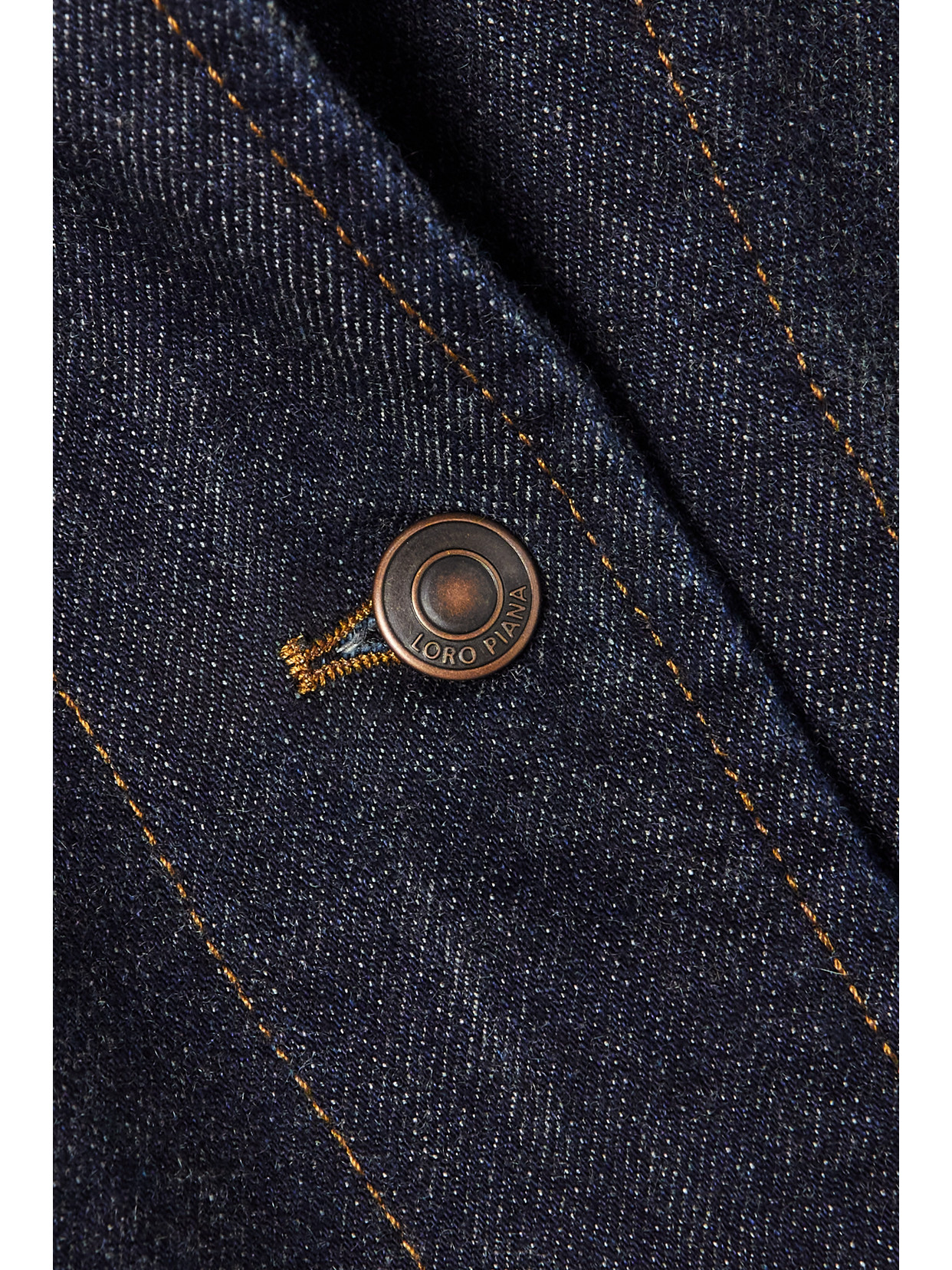 Loro Piana Giacca Cyrius Oversize Denim Coat In Blue