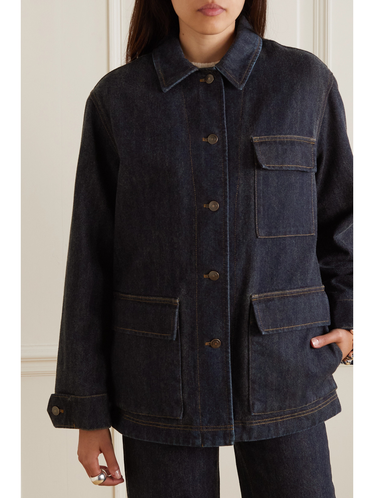 Shop Loro Piana Denim Shirt In Blue