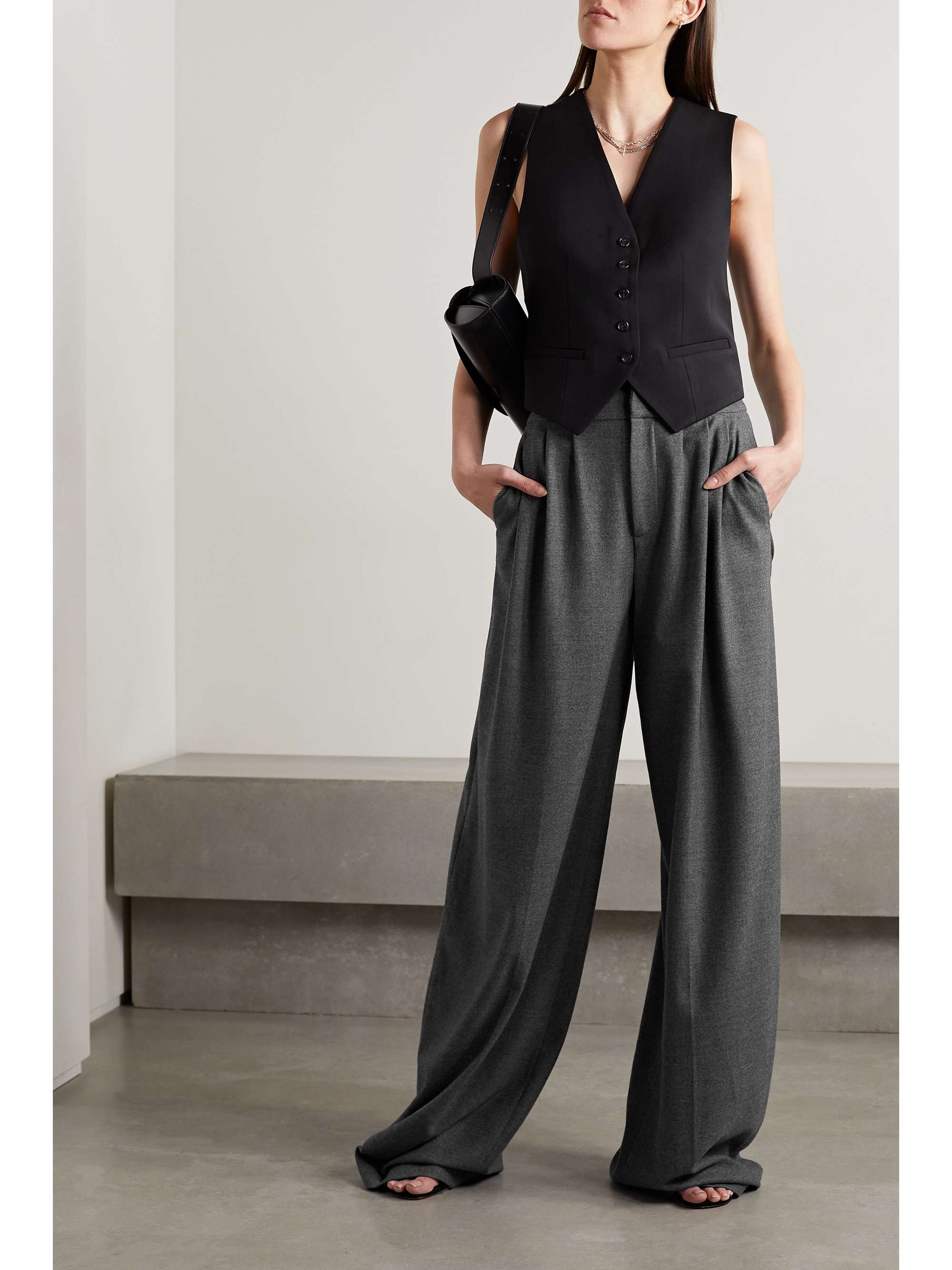 ALTUZARRA Tyr wool-blend ponte wide-leg pants
