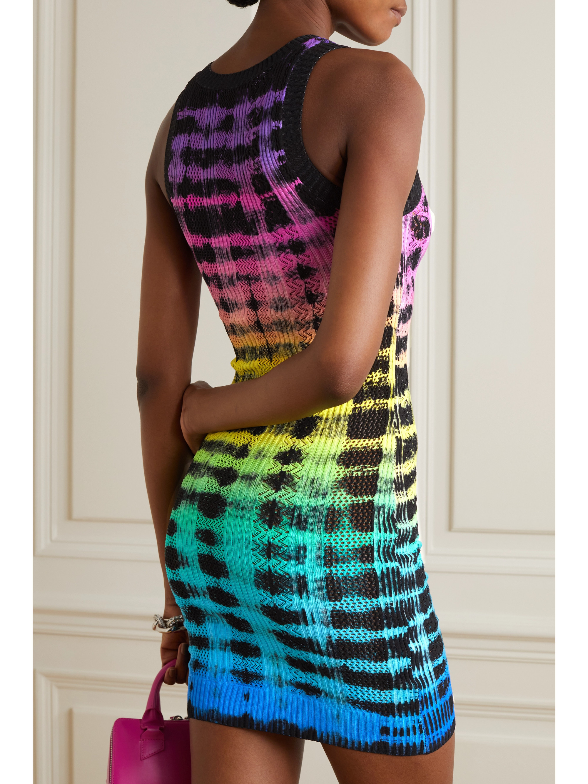AGR Tie-dye pointelle-knit mini dress thumbnail