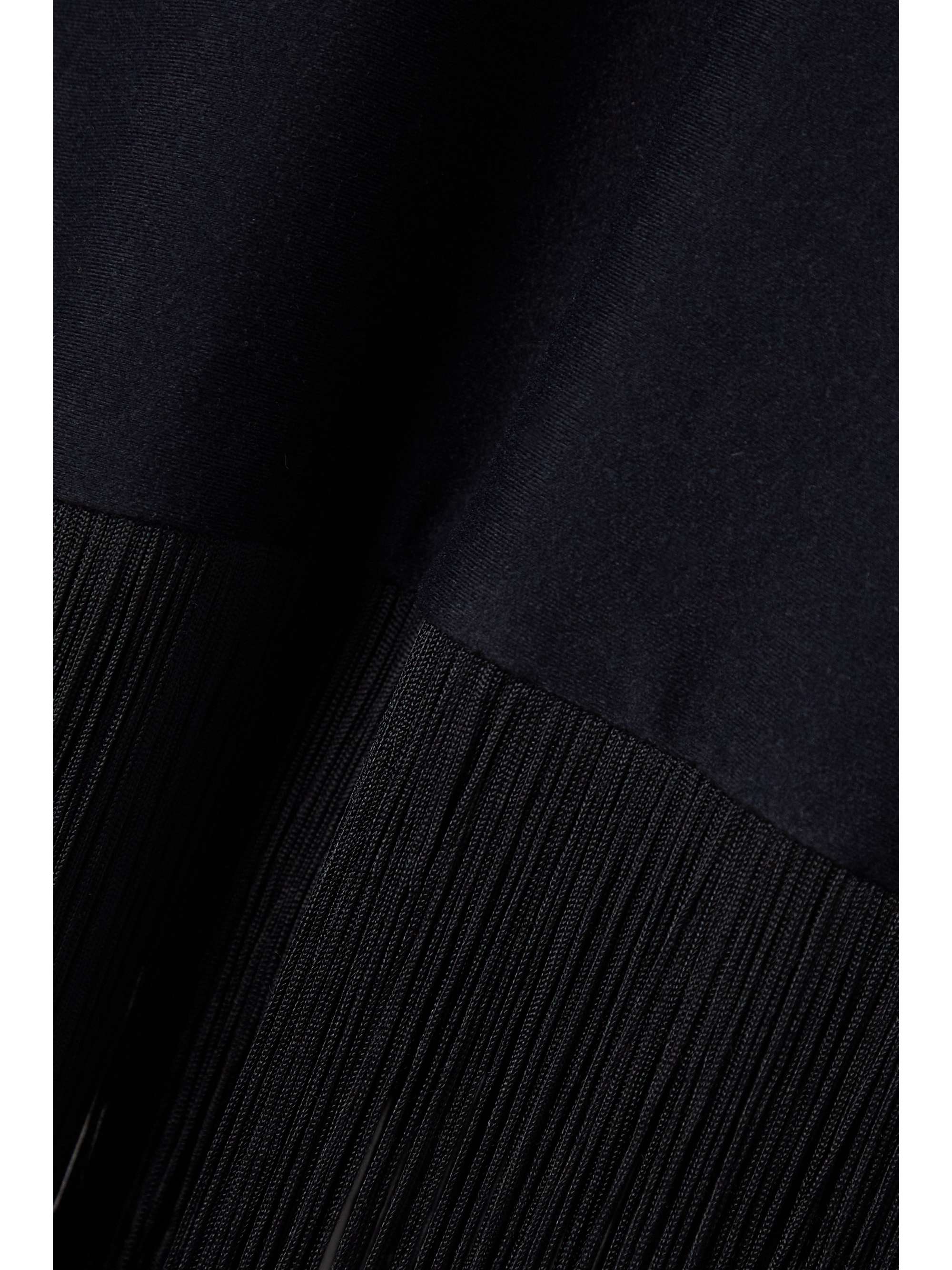 LESLIE AMON Sol cutout fringed stretch-jersey halterneck midi dress