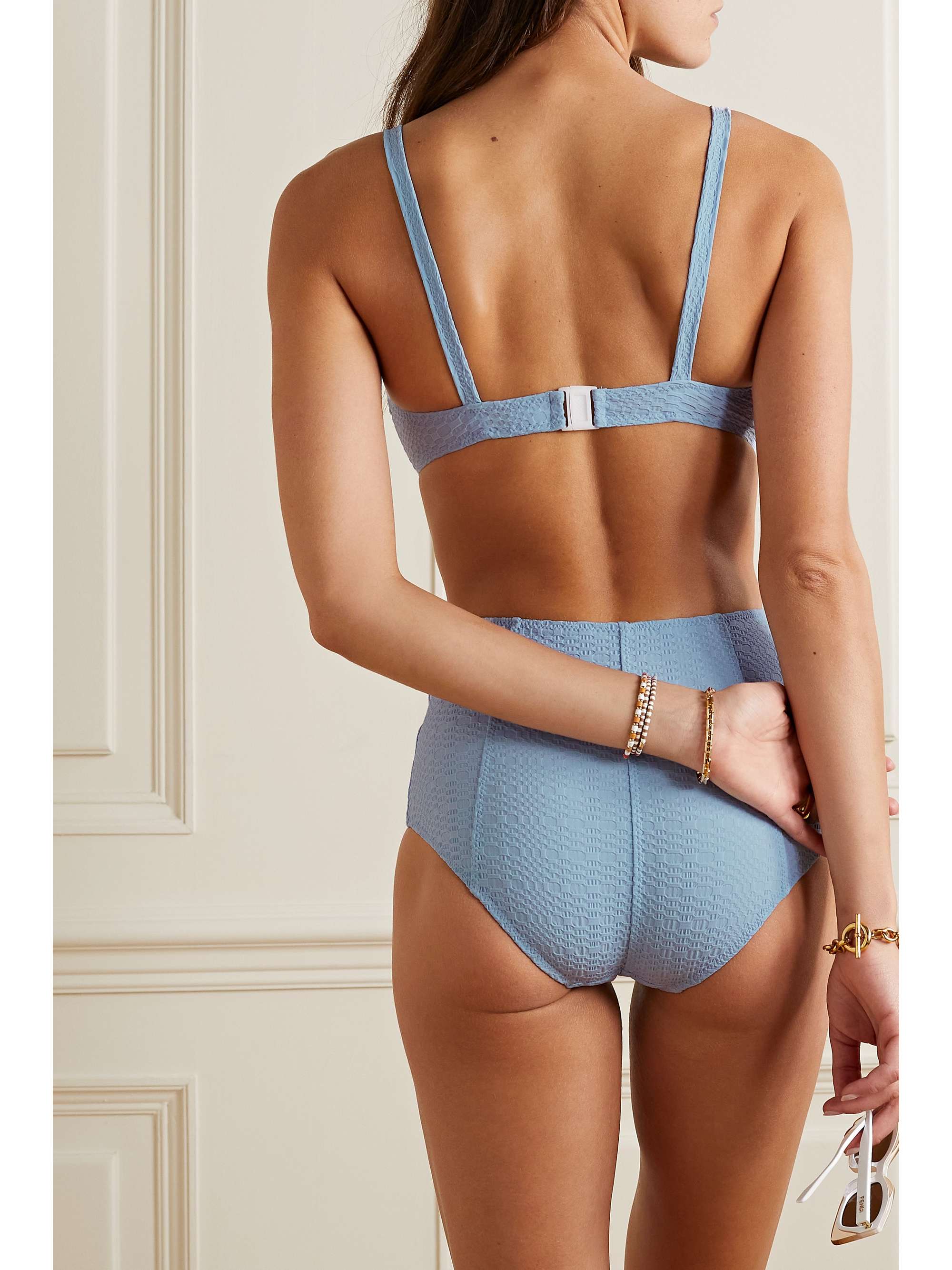 LISA MARIE FERNANDEZ Seersucker balconette bikini