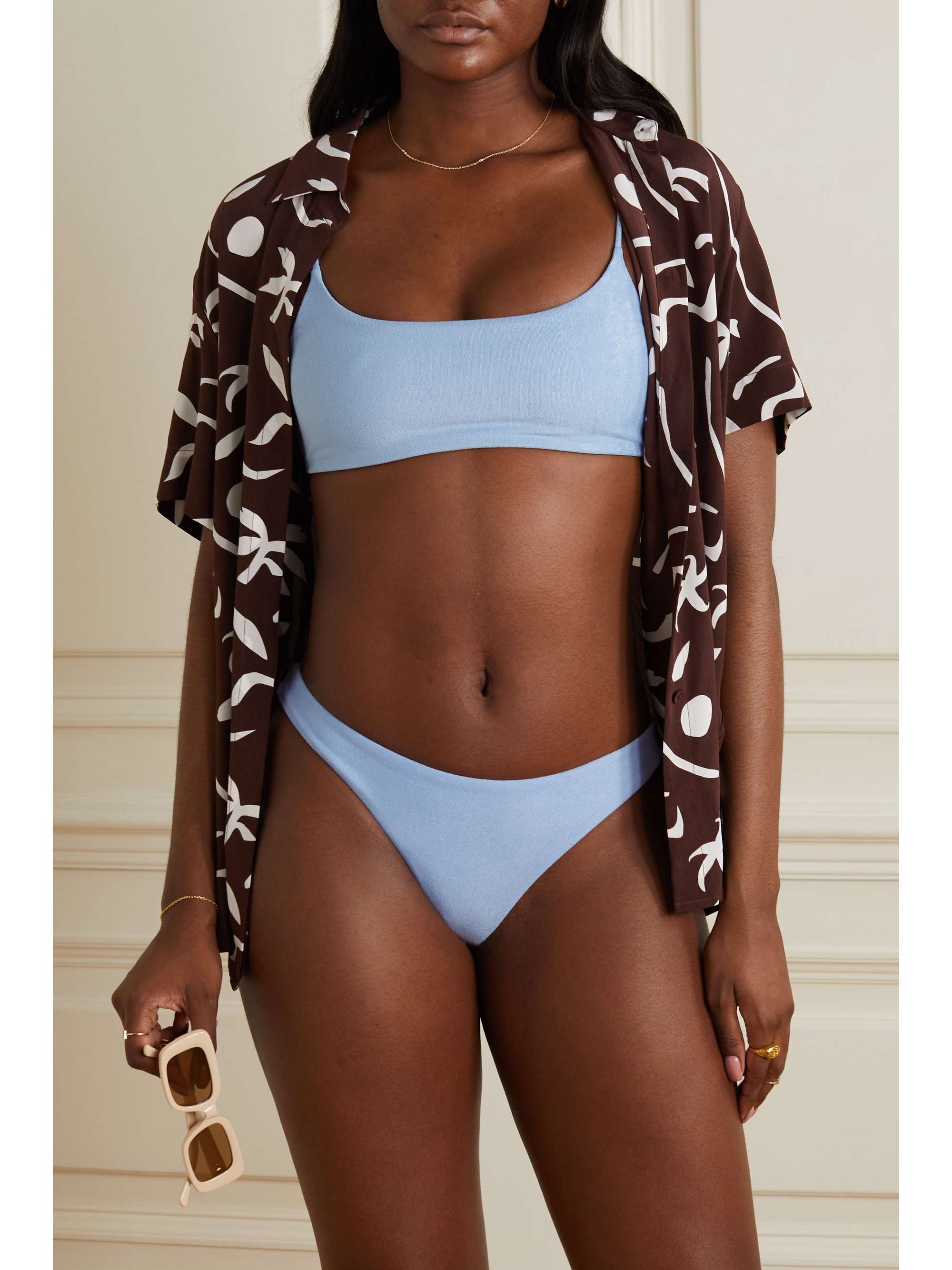 Muse stretch-terry bikini top 