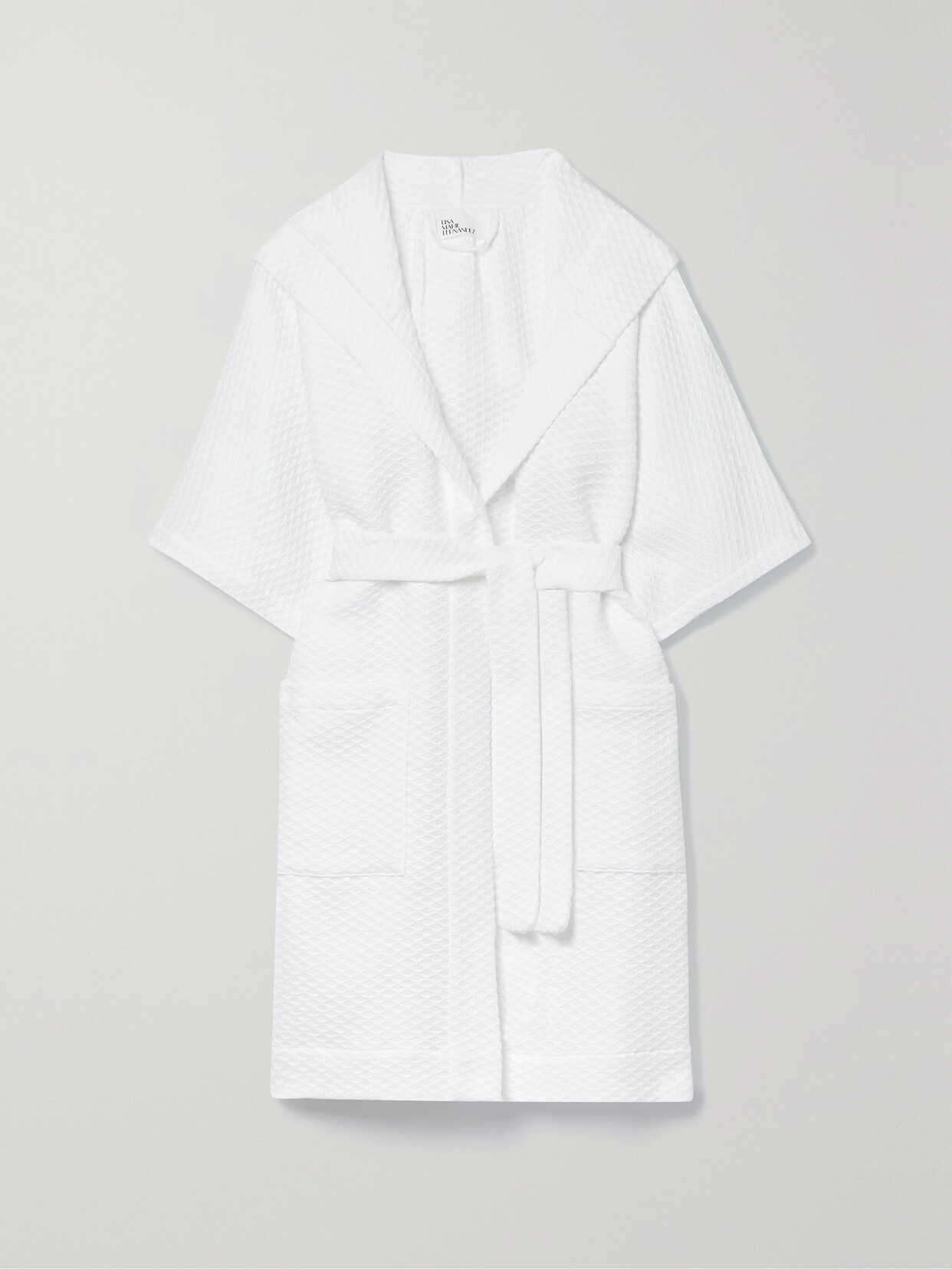 Lisa Marie Fernandez Hooded Cotton-seersucker Robe