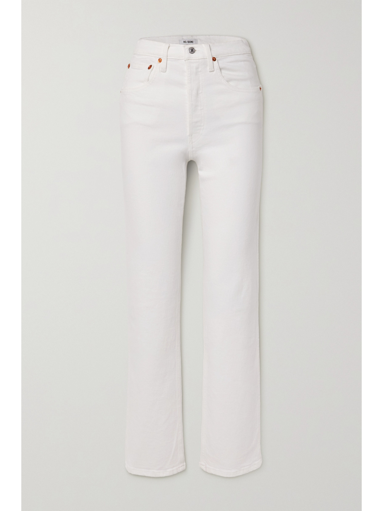 Re/done 90s High-rise Straight-leg Jeans In White
