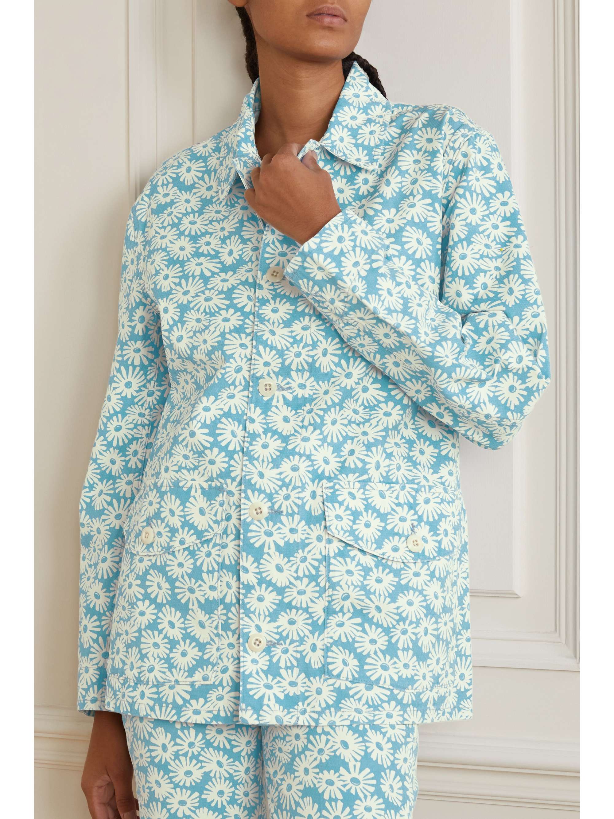 RE/DONE 90s Jacke aus Baumwoll-Canvas mit Blumenprint