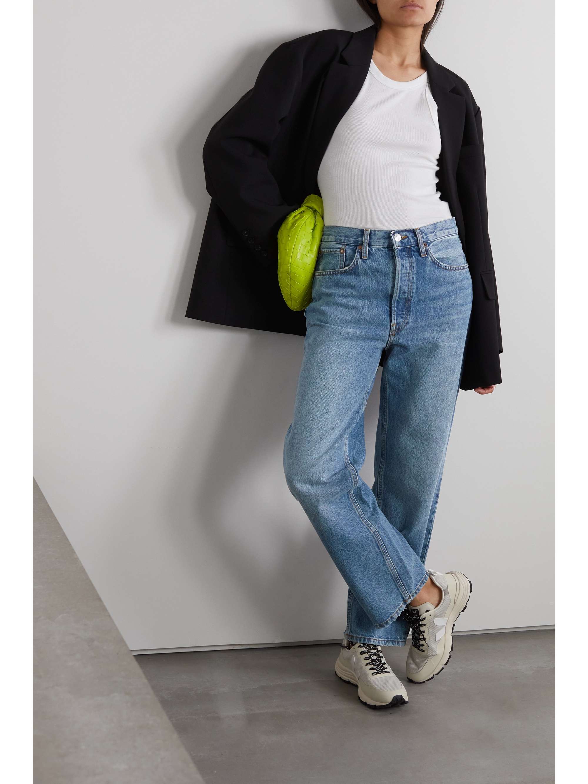 net-a-porter.com | 90s Crop Low Slung organic straight-leg jeans