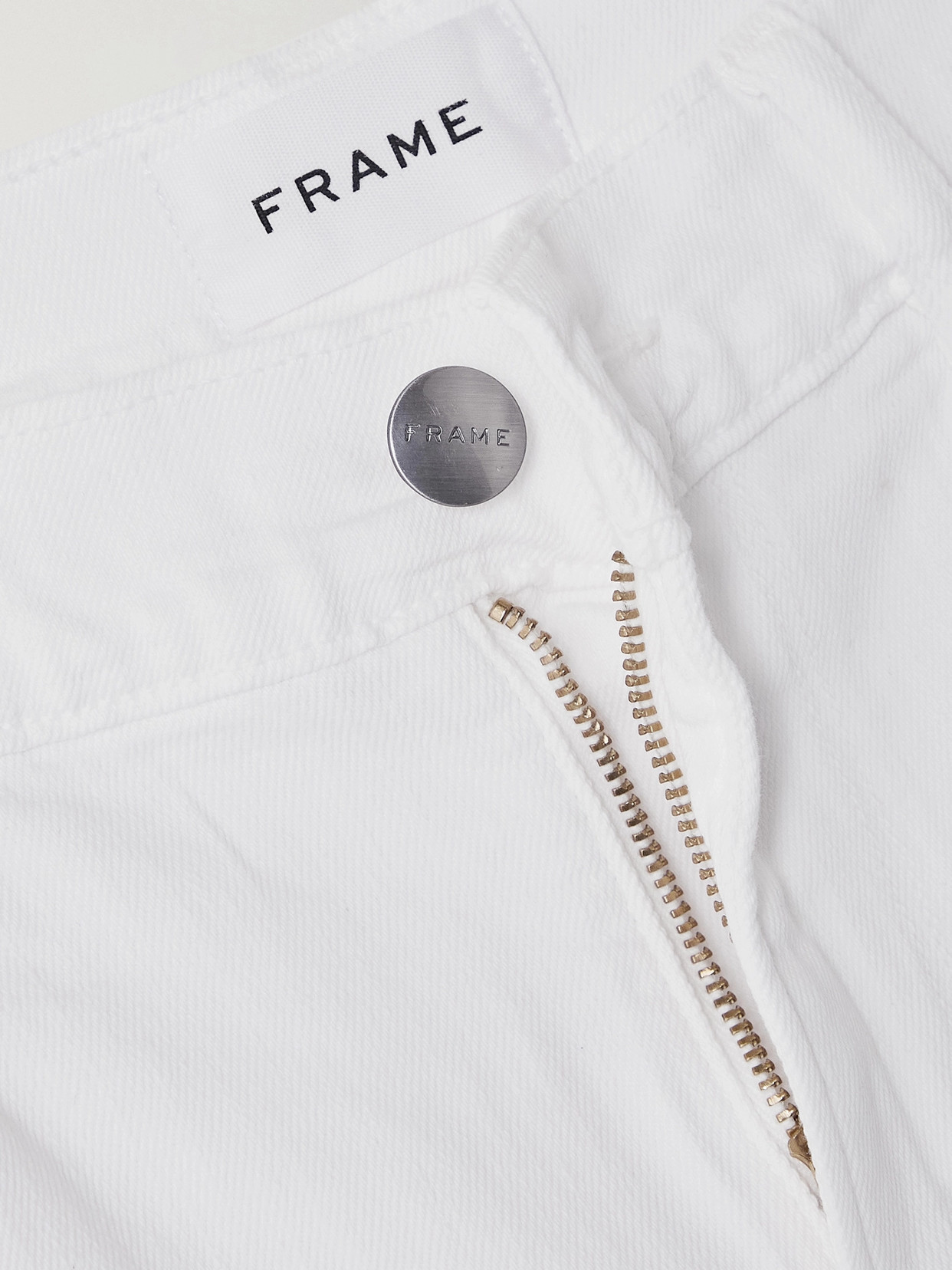 Frame Le Palazzo High-rise Wide-leg Jeans In White