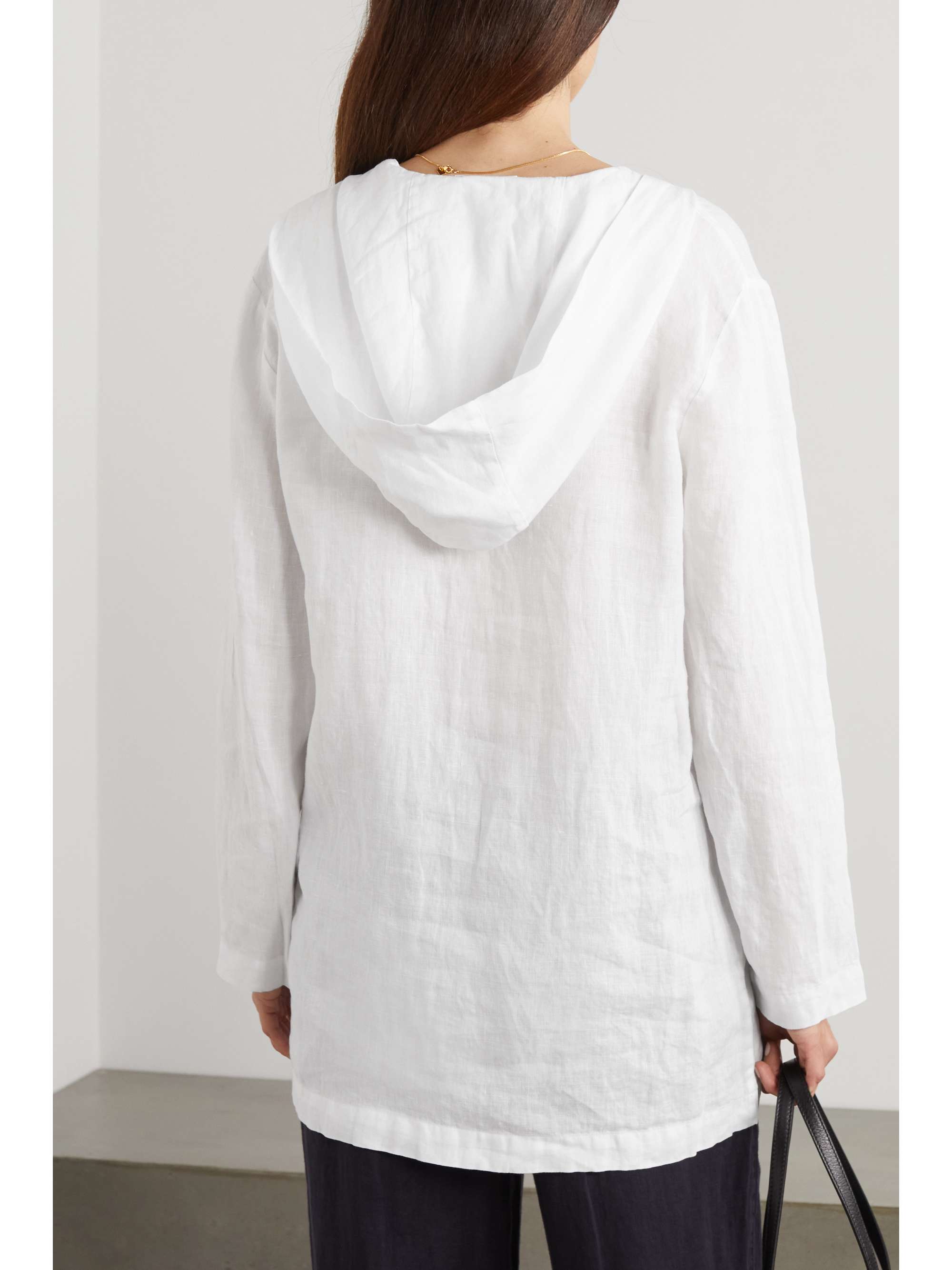 JAMES PERSE Hooded linen tunic