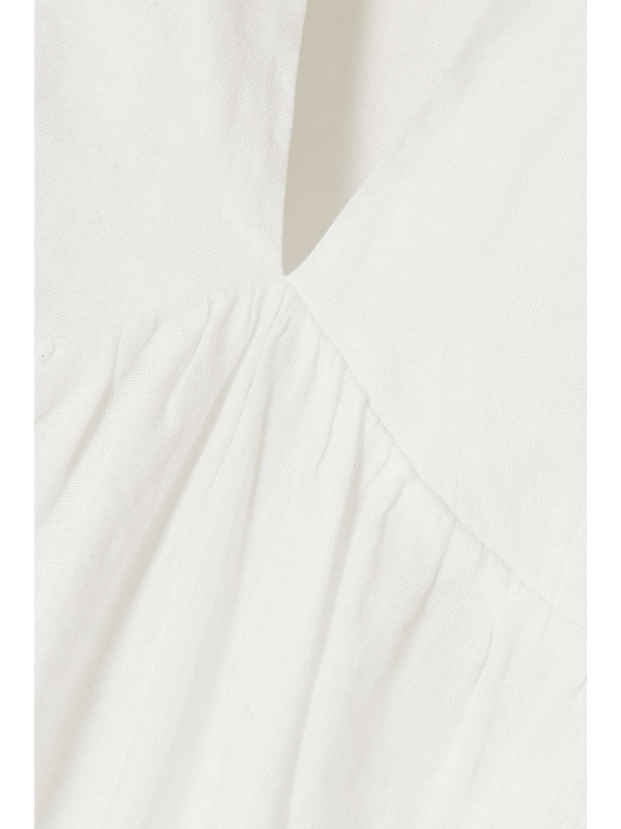 JAMES PERSE Gathered linen midi dress