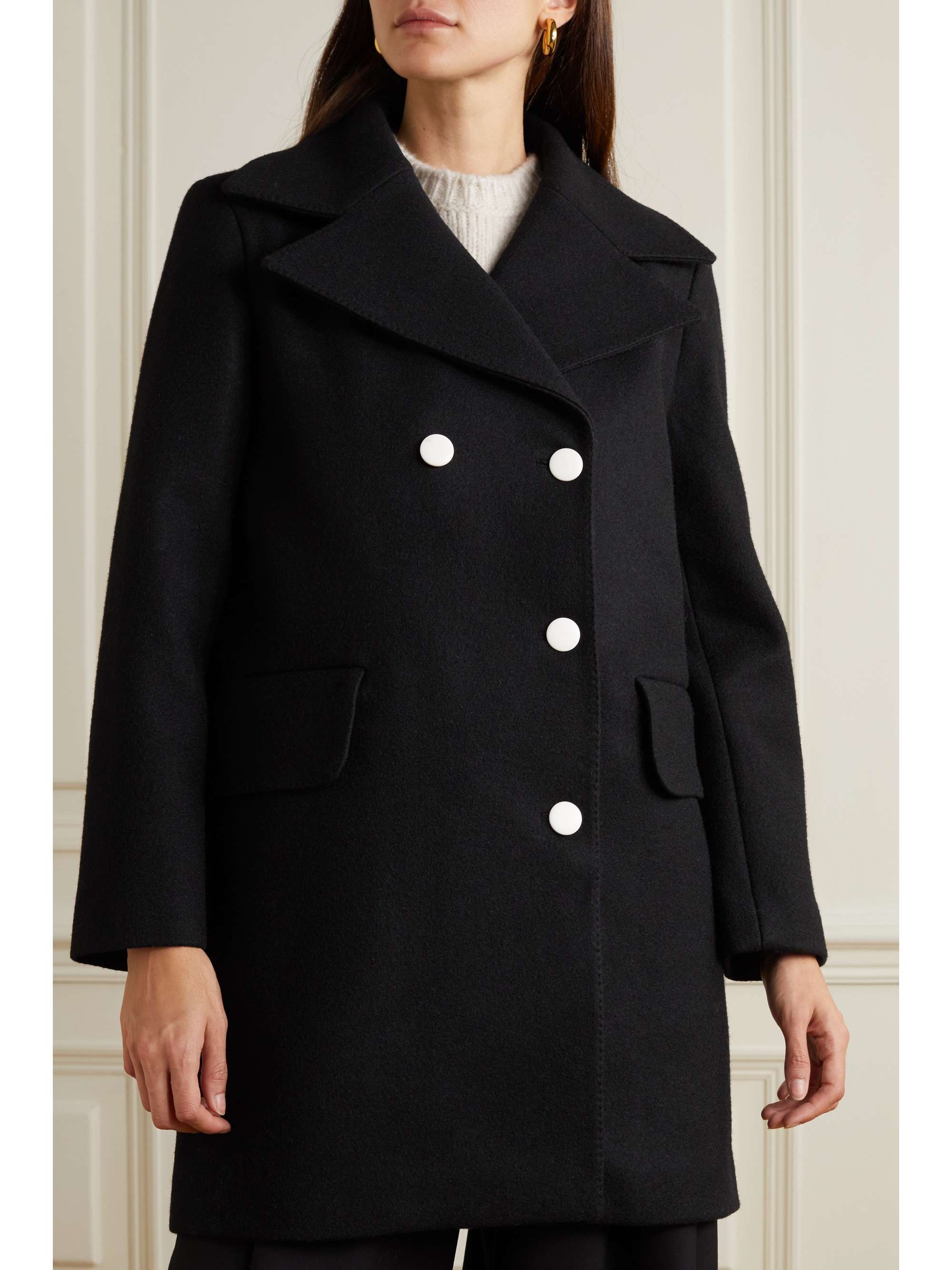 jigsaw twill cropped pea coat