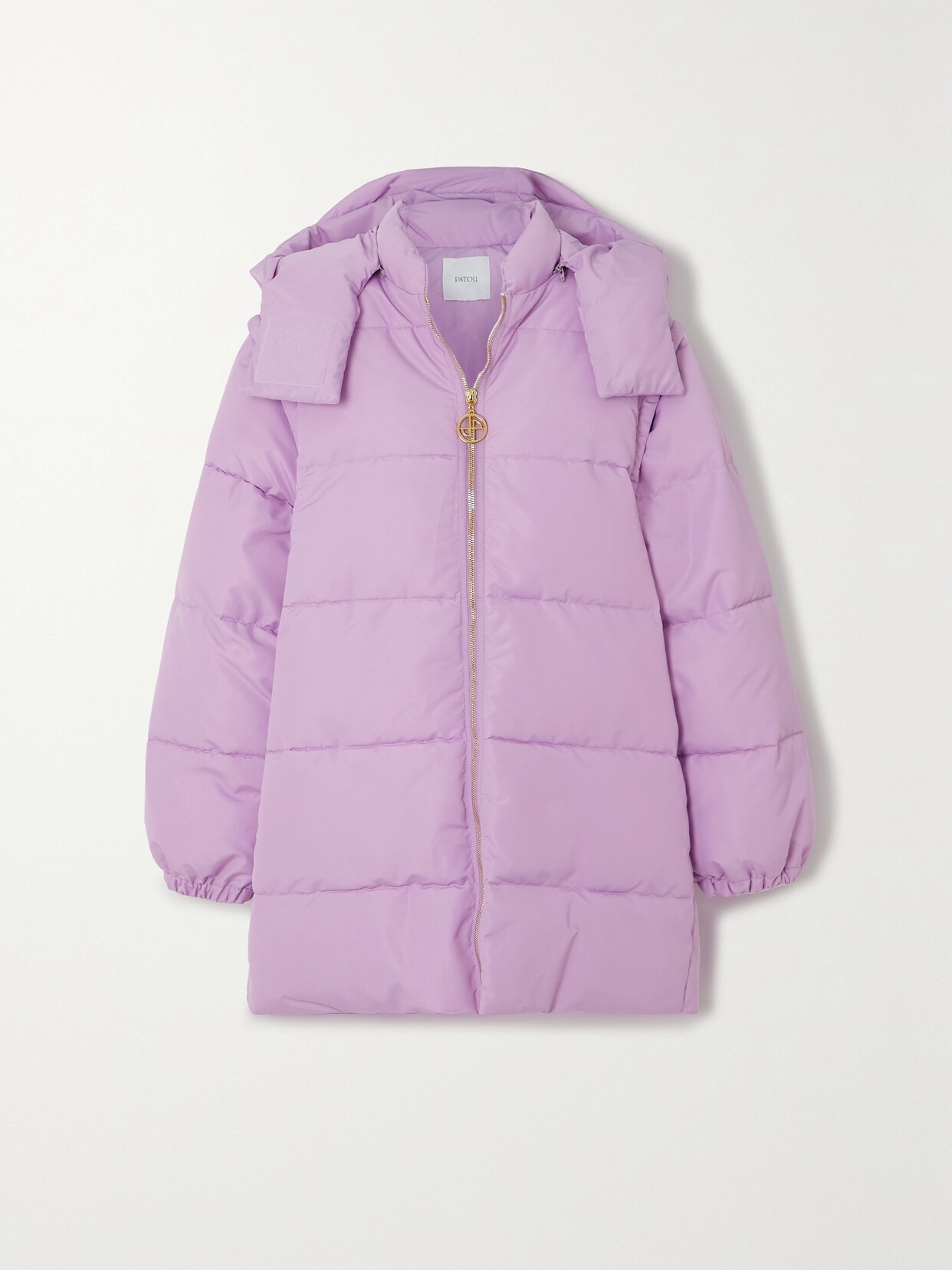 Patou Convertible Hooded Quilted Recycled-shell Parka In Purple