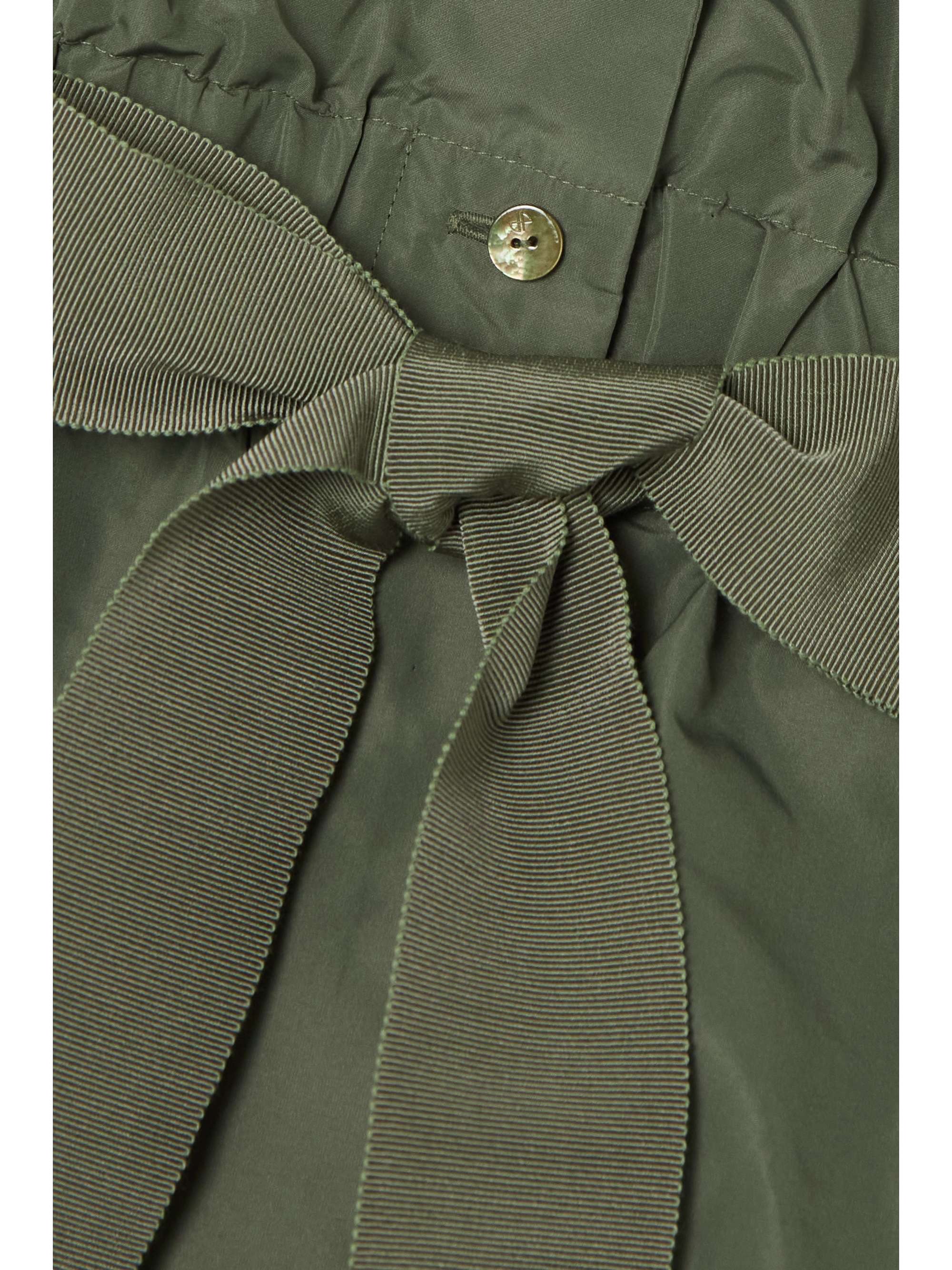 PATOU Grosgrain-trimmed recycled shell midi skirt