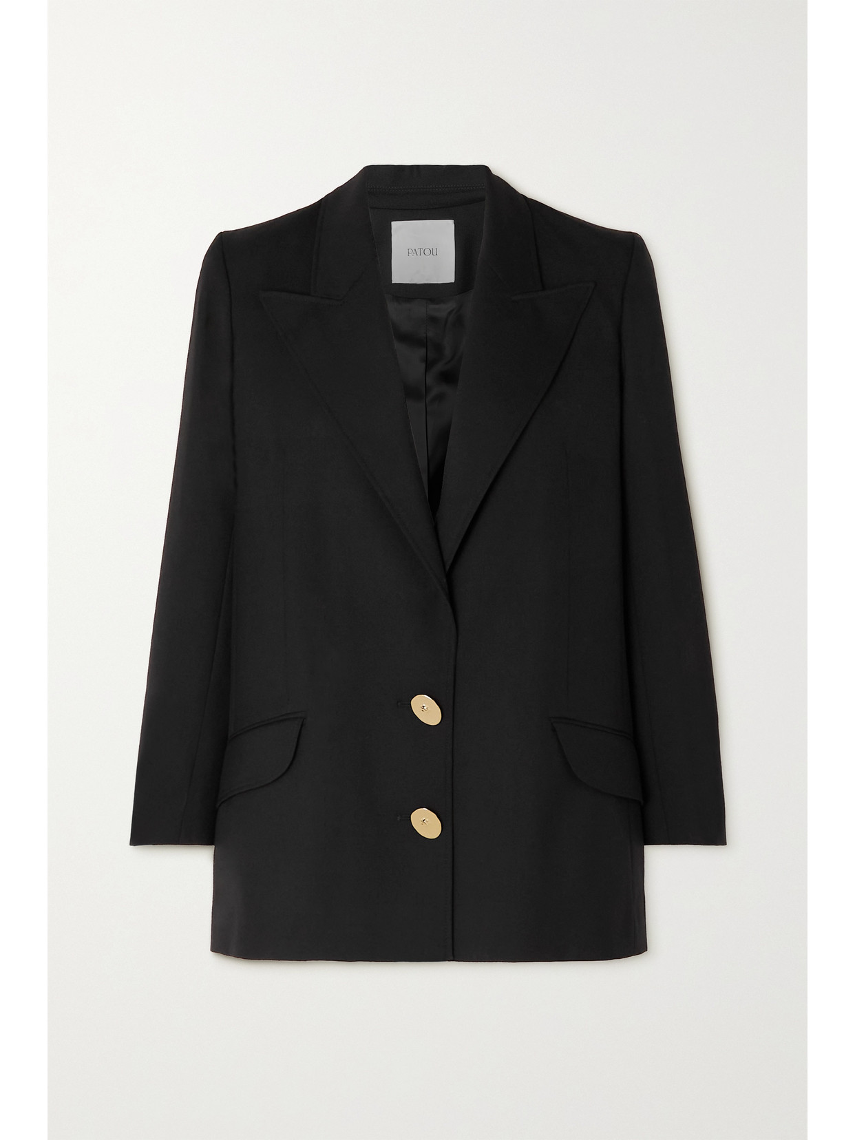 Shop Patou Wool Blazer In Black