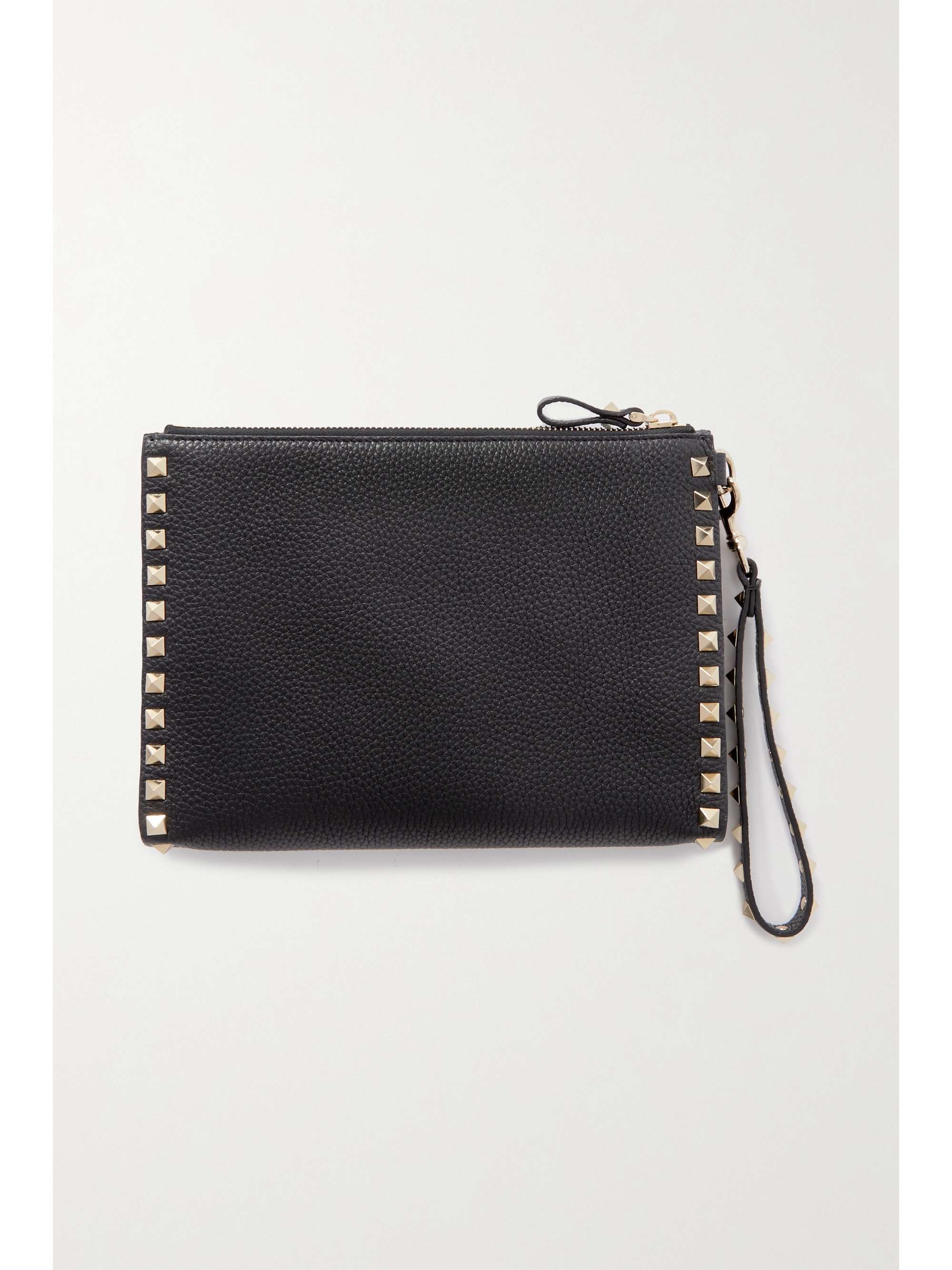 VALENTINO GARAVANI Valentino Garavani Rockstud textured-leather pouch