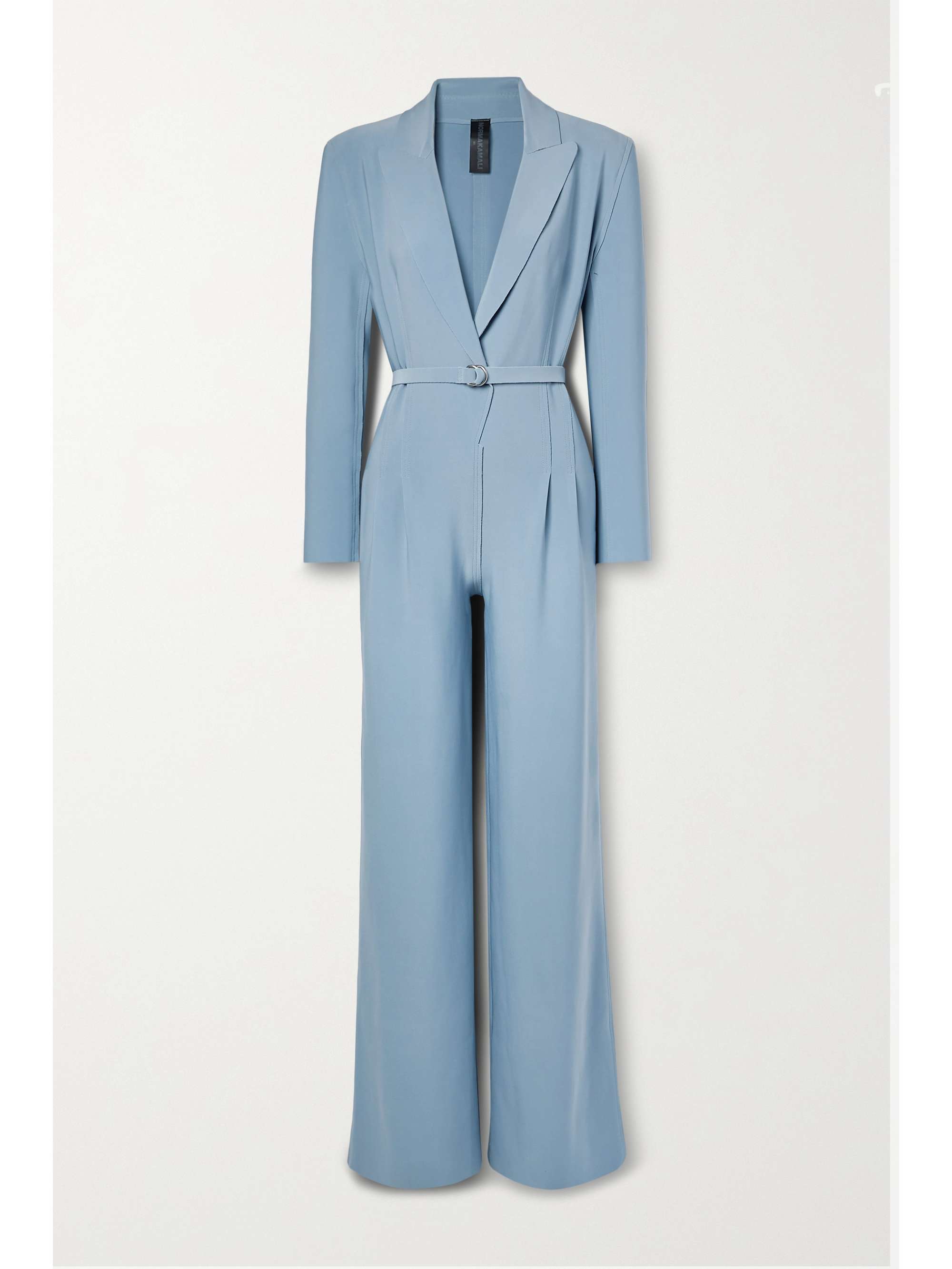 NORMA KAMALI Belted stretch-jersey jumpsuit | NET-A-PORTER