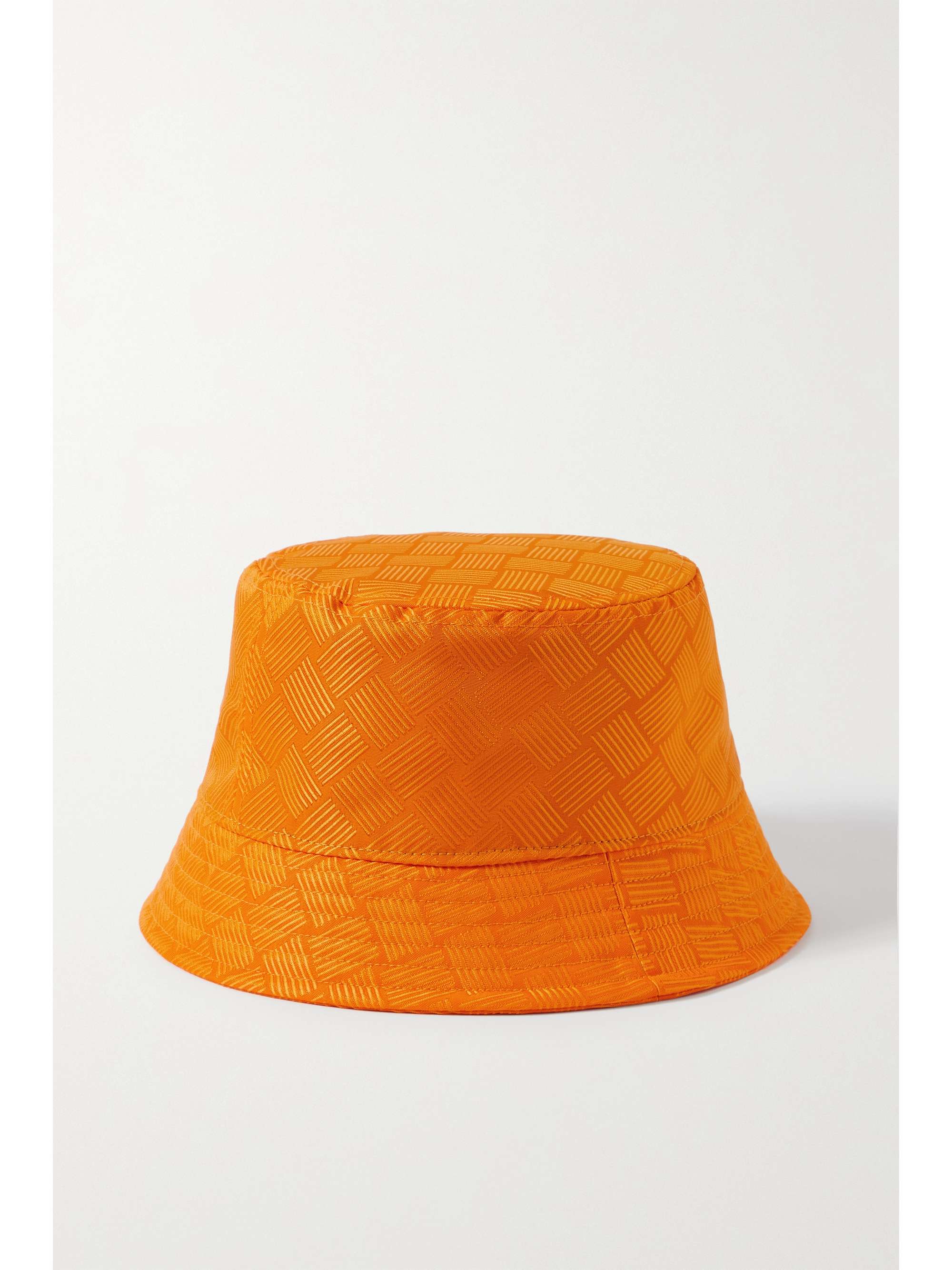 Orange Shell-jacquard bucket hat 