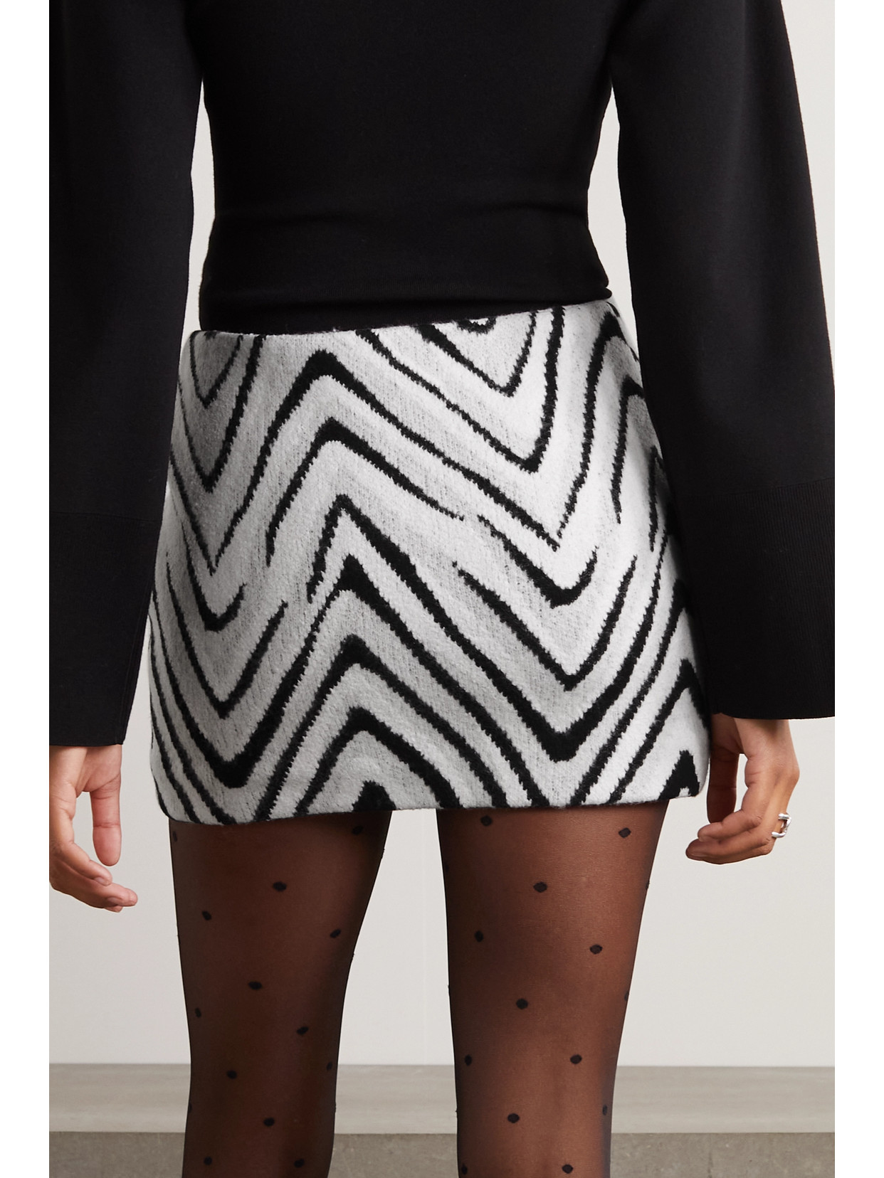 Missoni Wool-blend Jacquard Mini Skirt In White