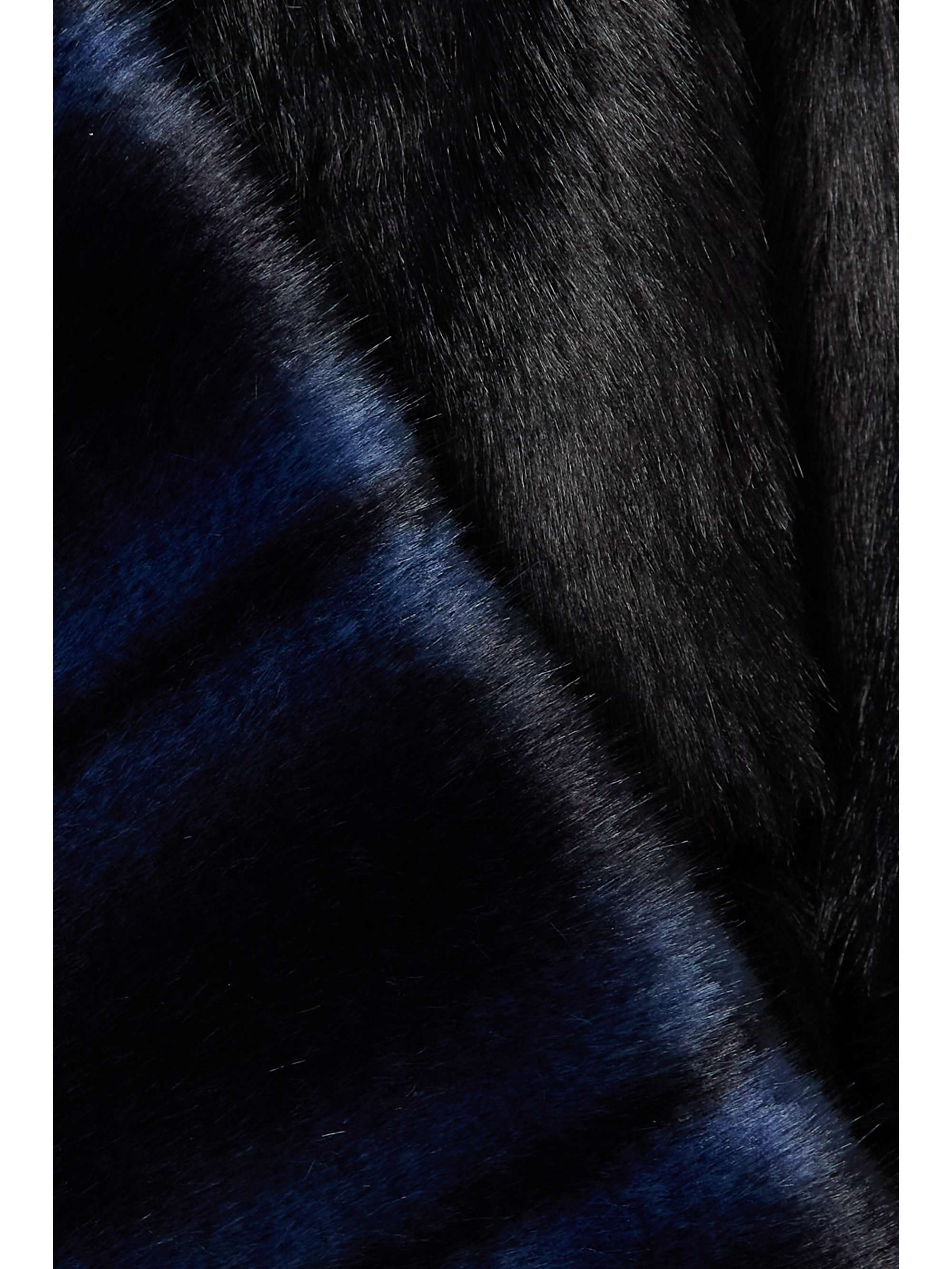 FAZ Skate Moss hooded two-tone faux fur coat