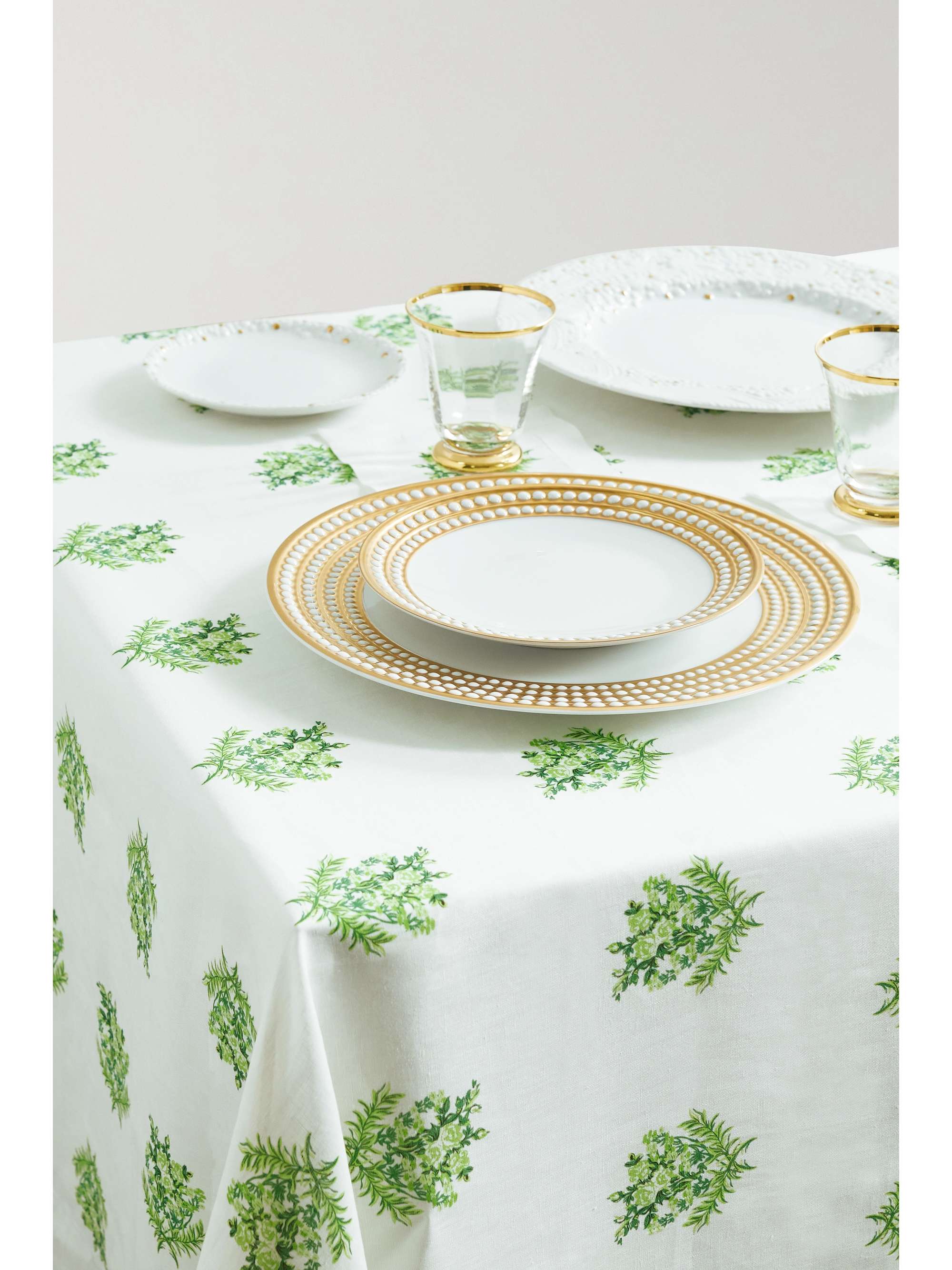 EMILIA WICKSTEAD Floral-print linen tablecloth