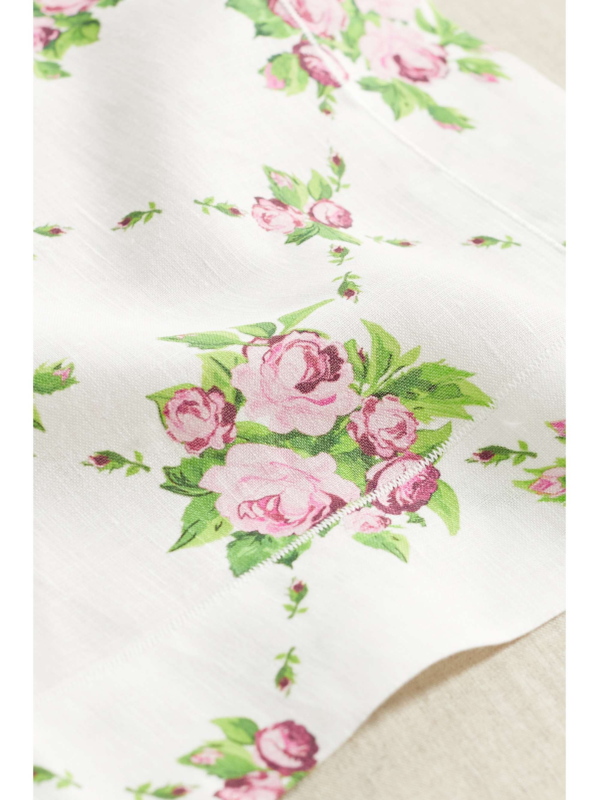 EMILIA WICKSTEAD Set of four floral-print linen napkins
