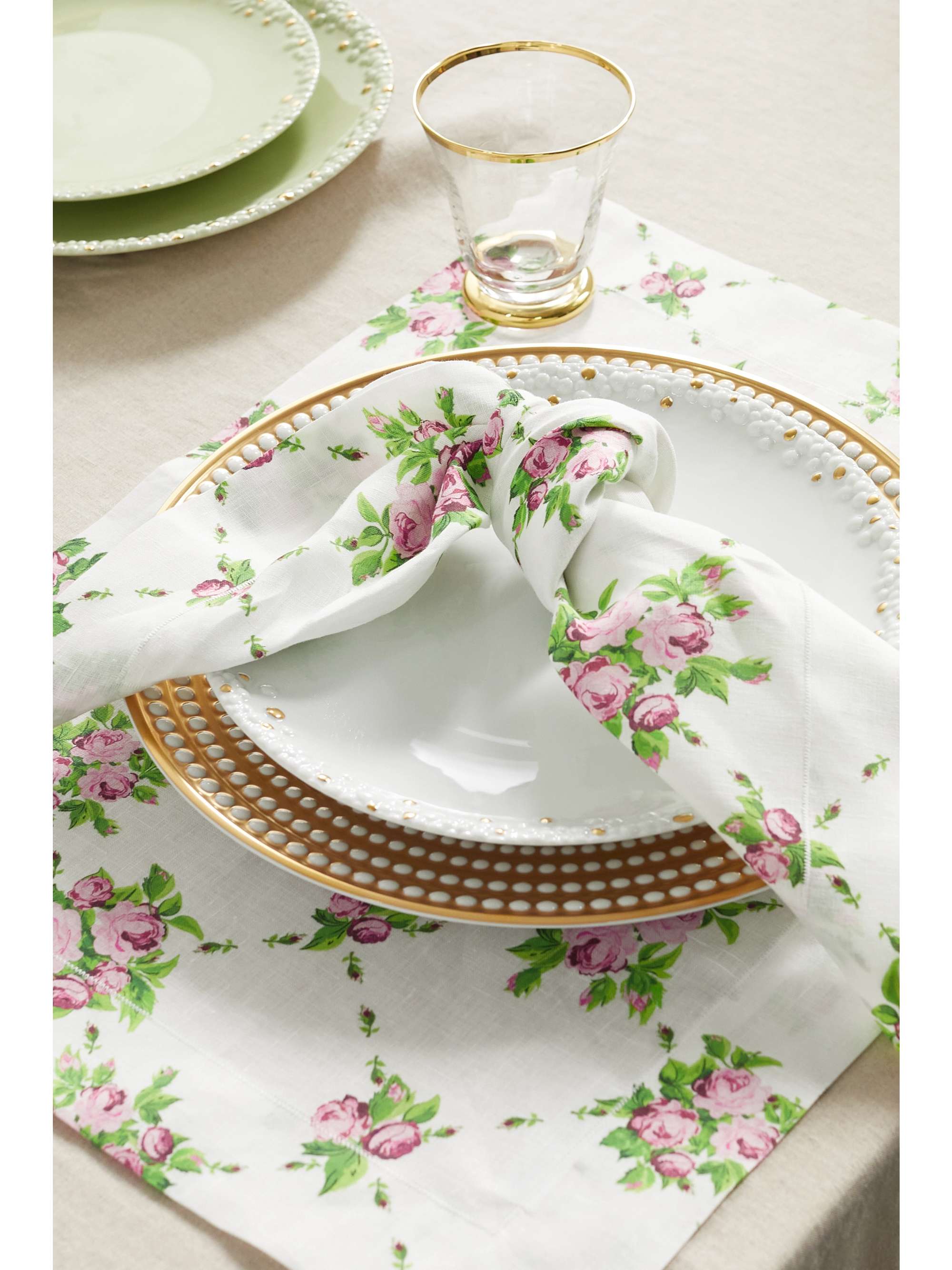 EMILIA WICKSTEAD Set of four floral-print linen napkins