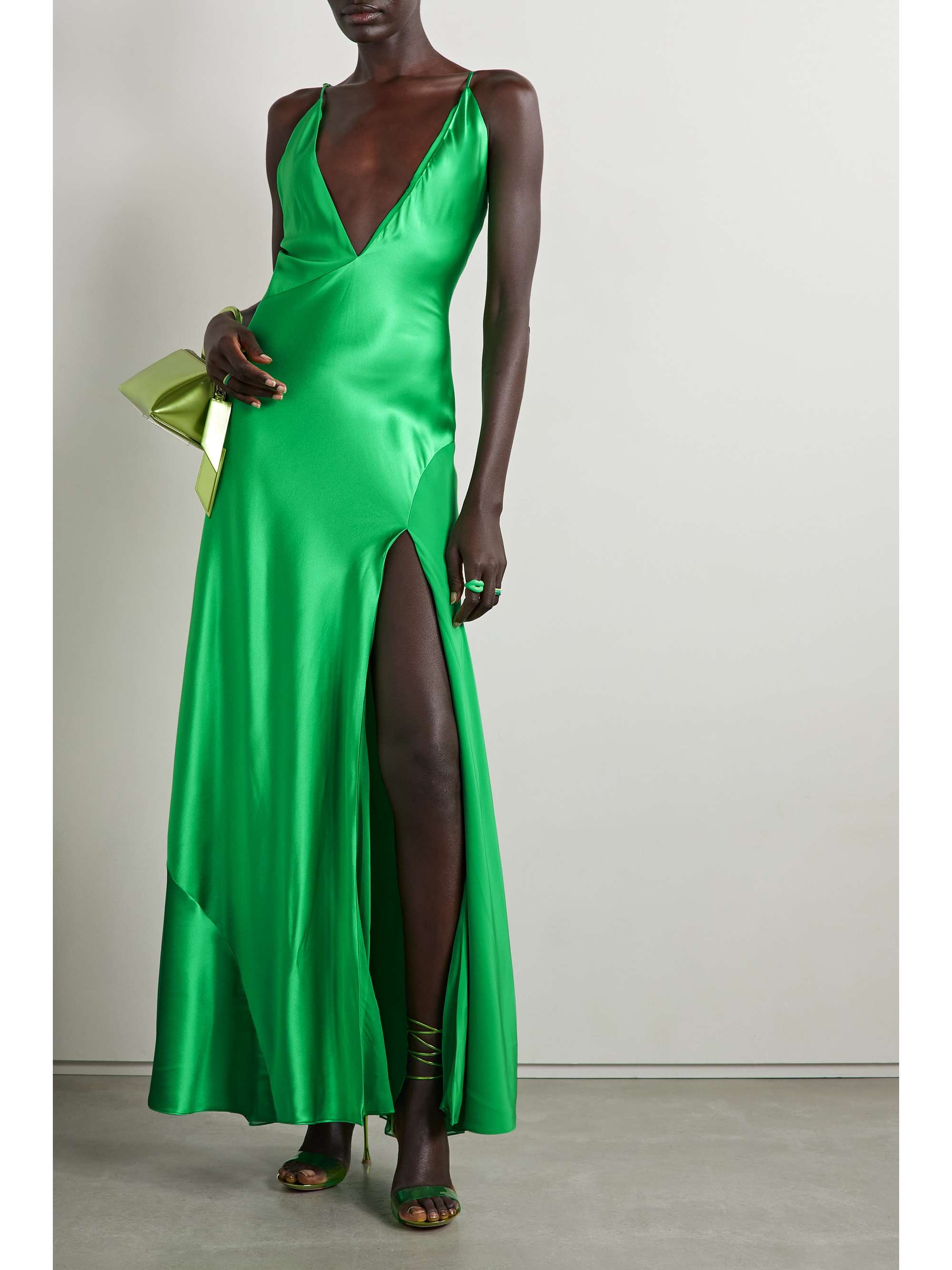 SERGIO HUDSON Silksatin gown NETAPORTER