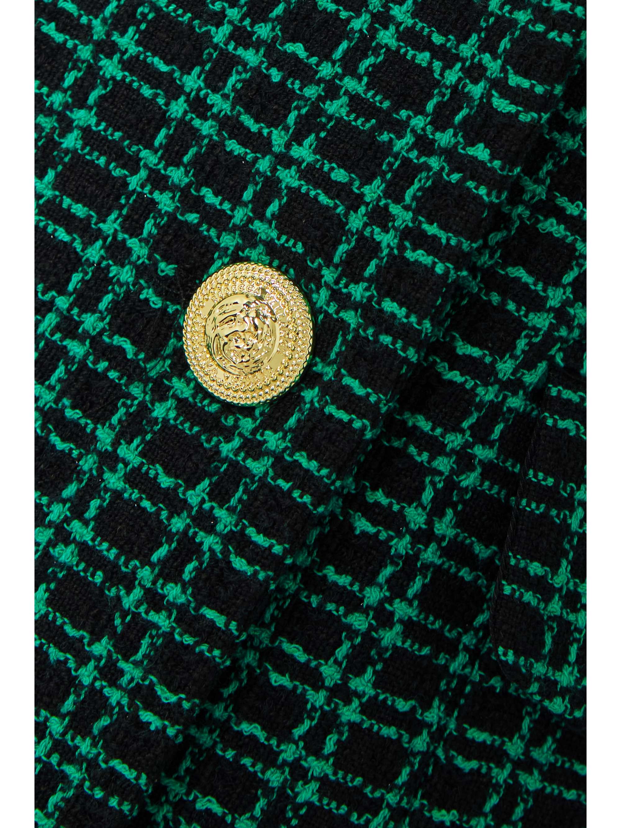 REBECCA VALLANCE Becca checked cotton-blend tweed blazer