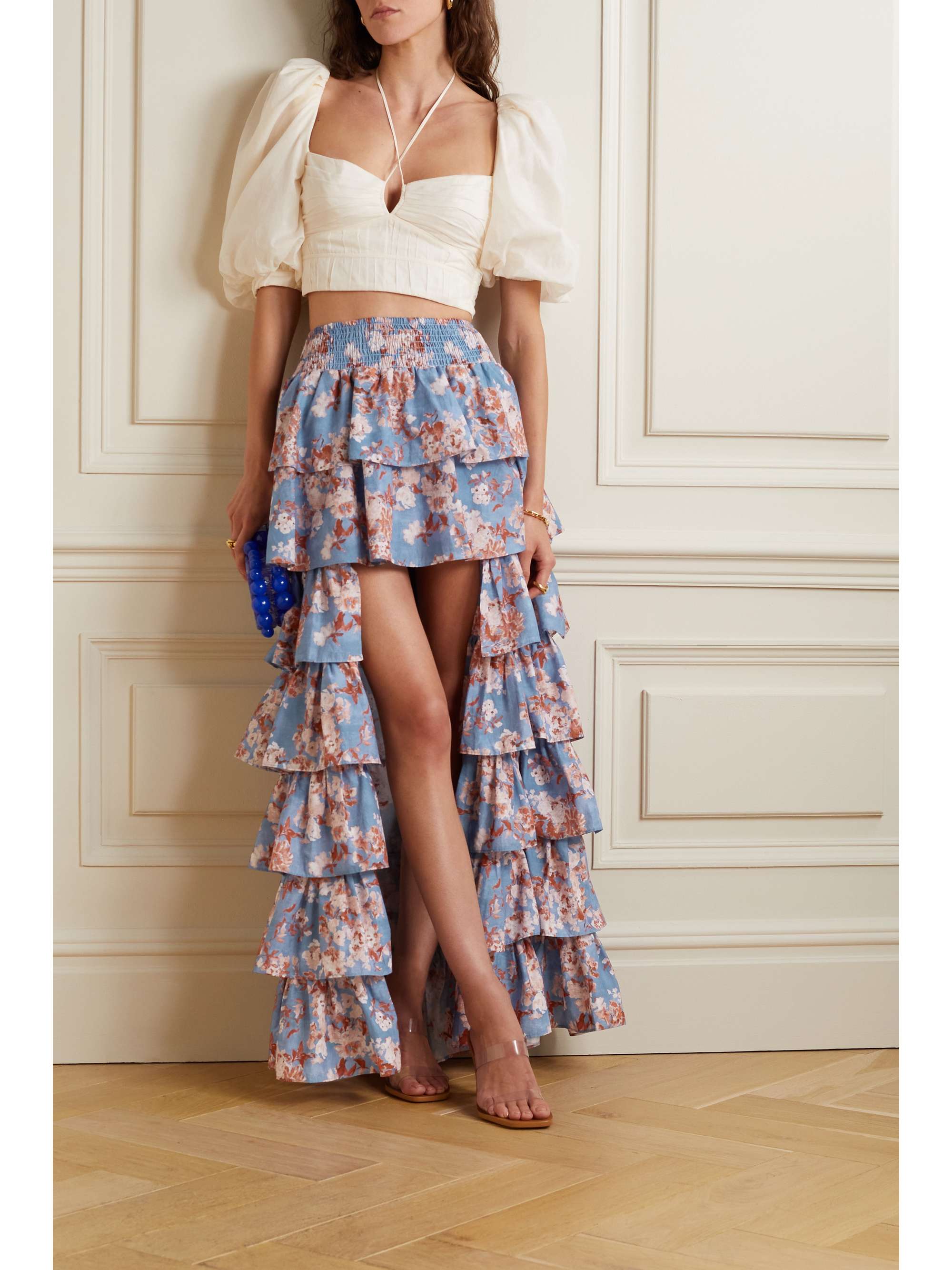 スカート Asymmetric Tiered Cotton-Voile Skirt Asymmetric Tiered Cotton-voile Skirt | ♡herliptoこれくしょん♡