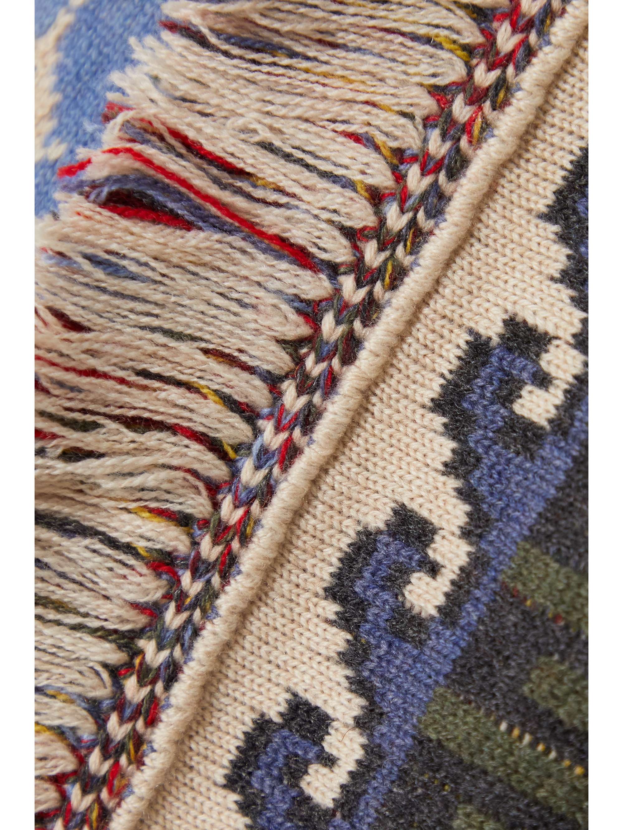 ALANUI Winter Friends belted jacquard-knit cashmere and wool-blend cardigan