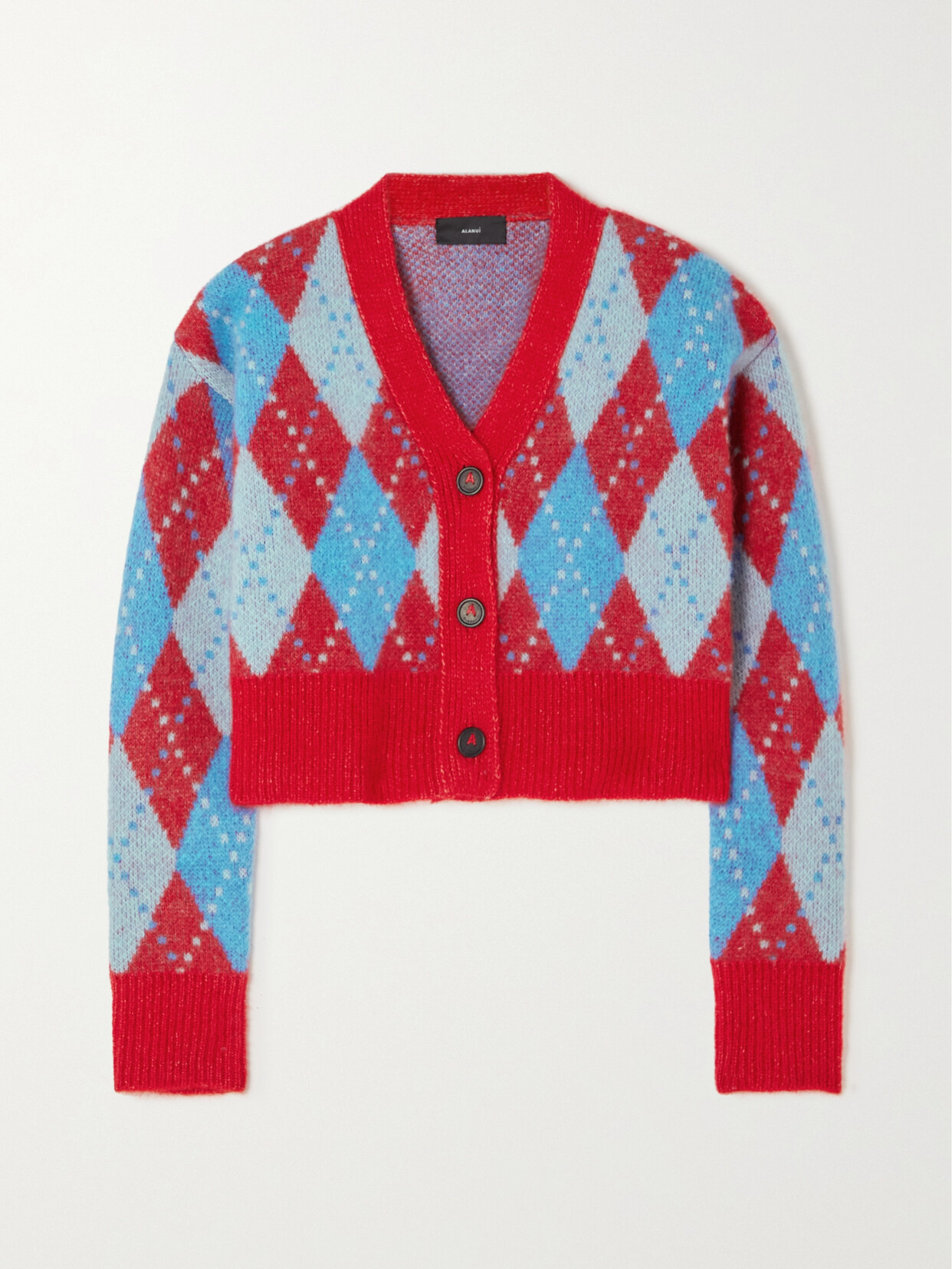 Alanui Argyle Alpaca-blend Cardigan