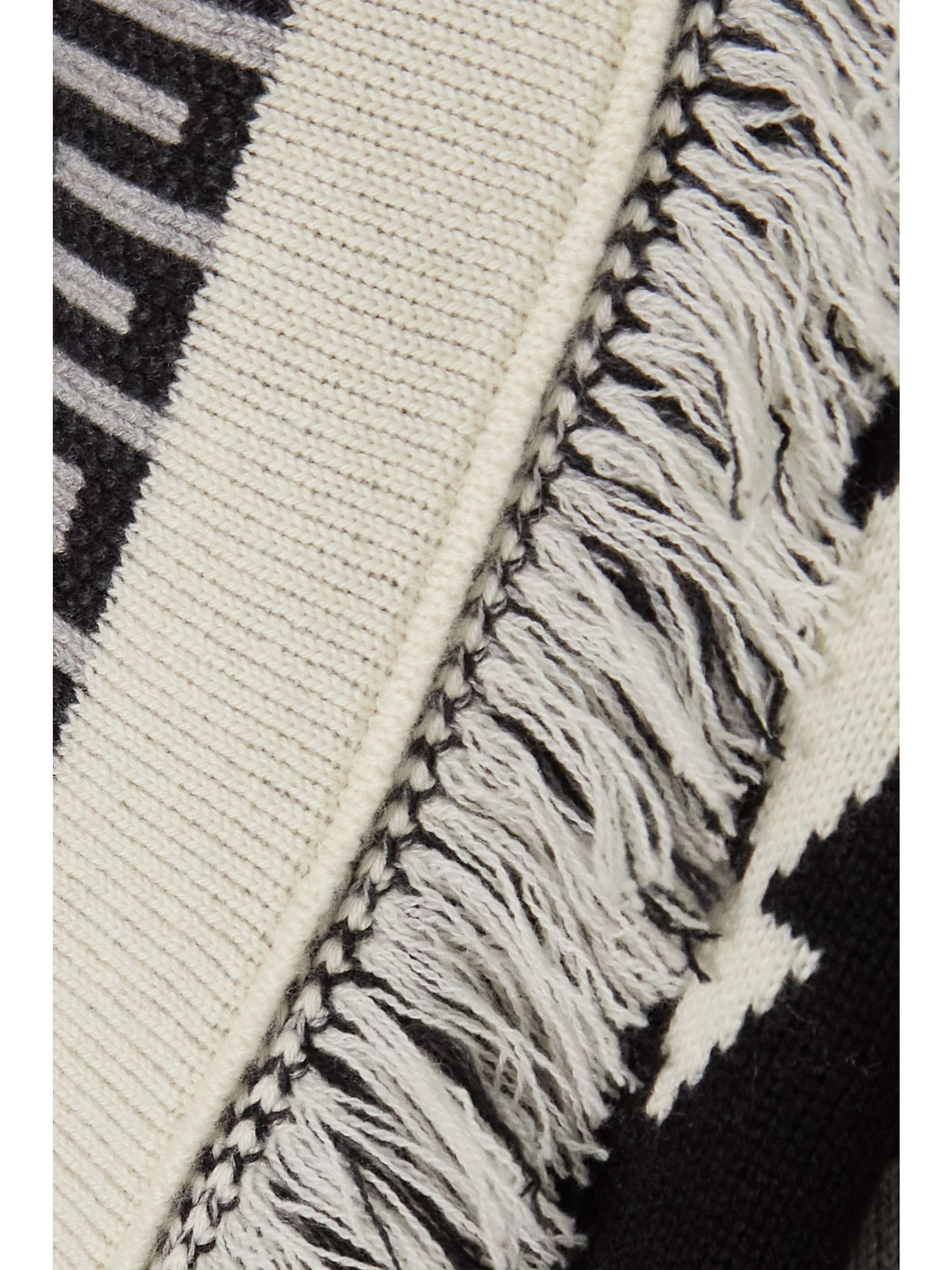 ALANUI Icon fringed jacquard-knit cashmere cardigan