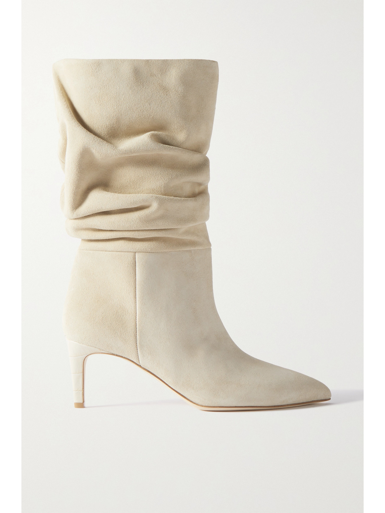 Shop Paris Texas Slouchy Suede Boots In Neutrals