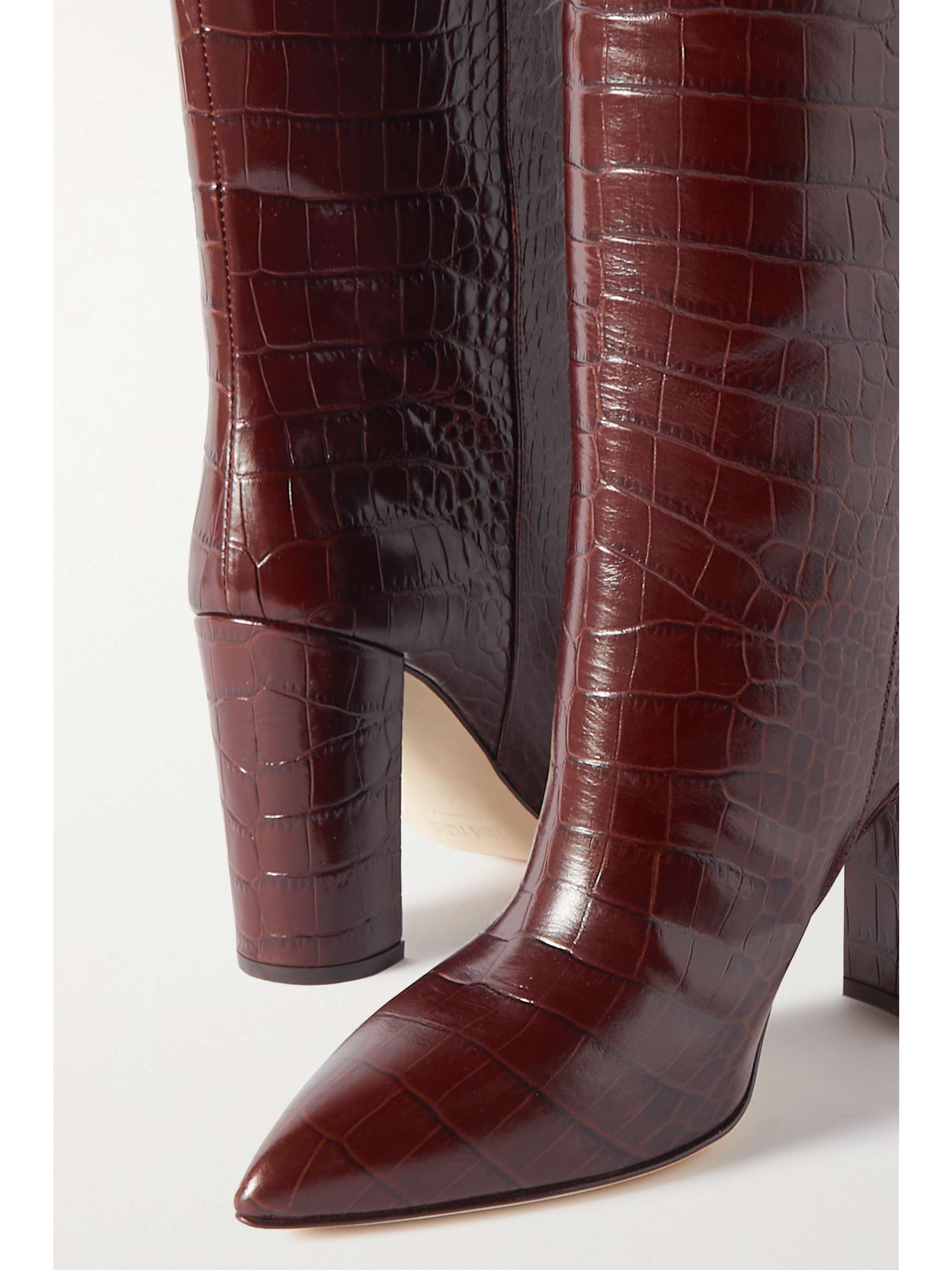 paris texas black croc boots