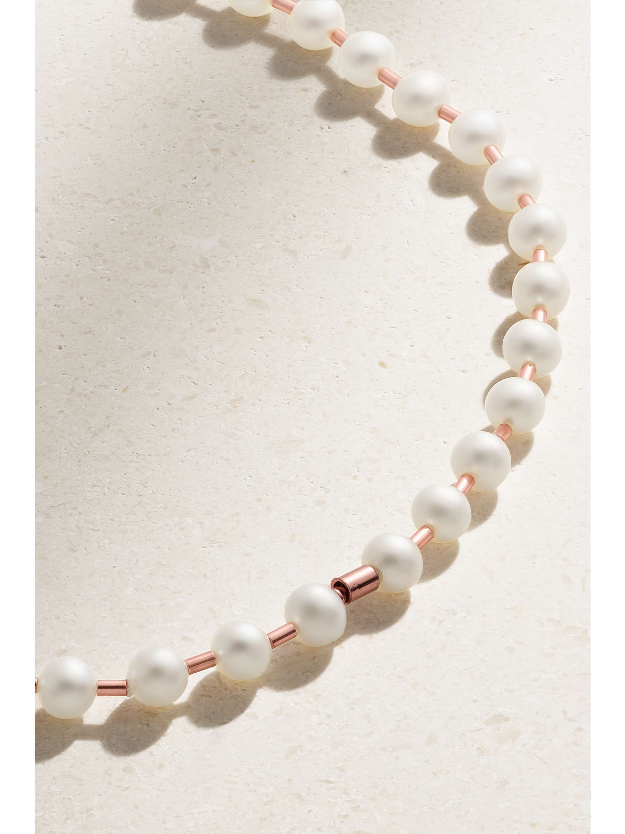 EÉRA 18-karat white gold pearl choker