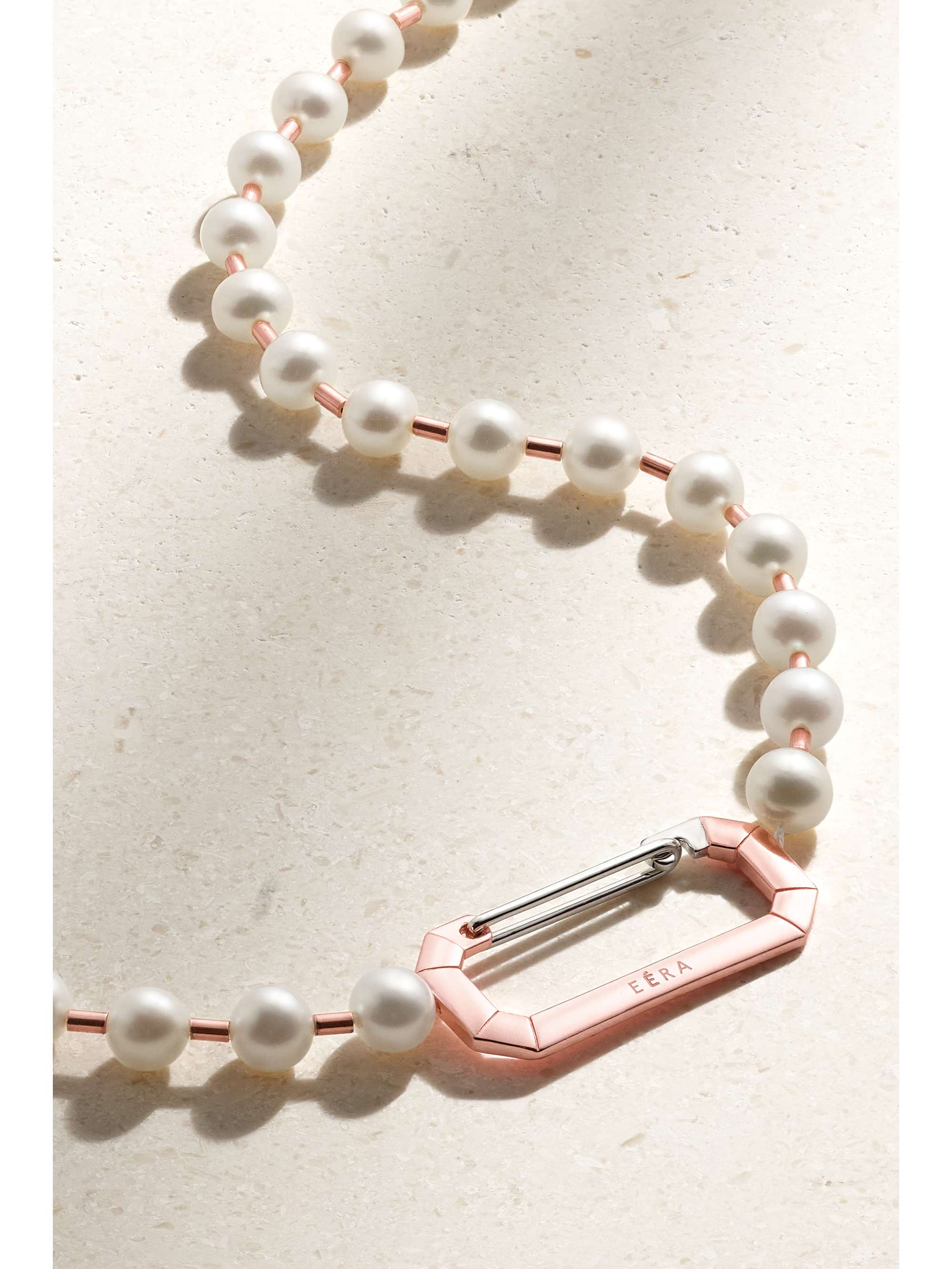EÉRA 18-karat white gold pearl choker