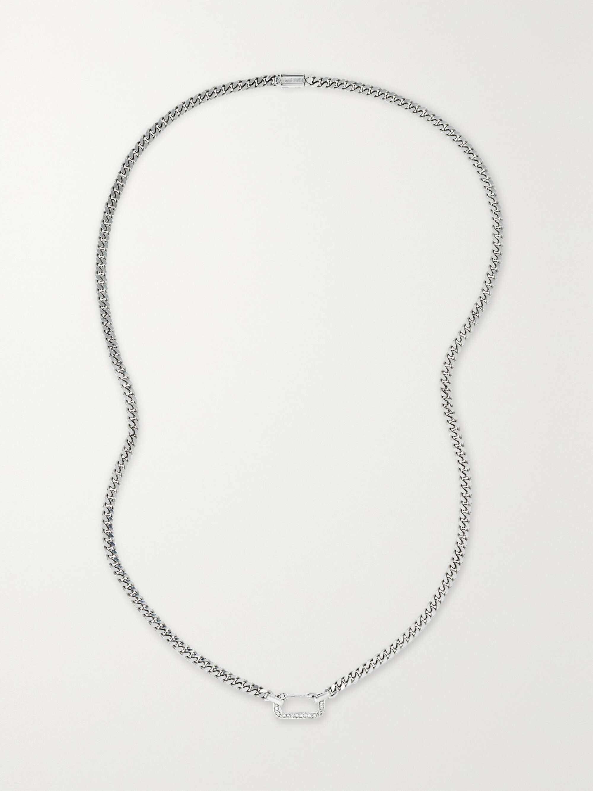 18-karat white gold, sterling silver 