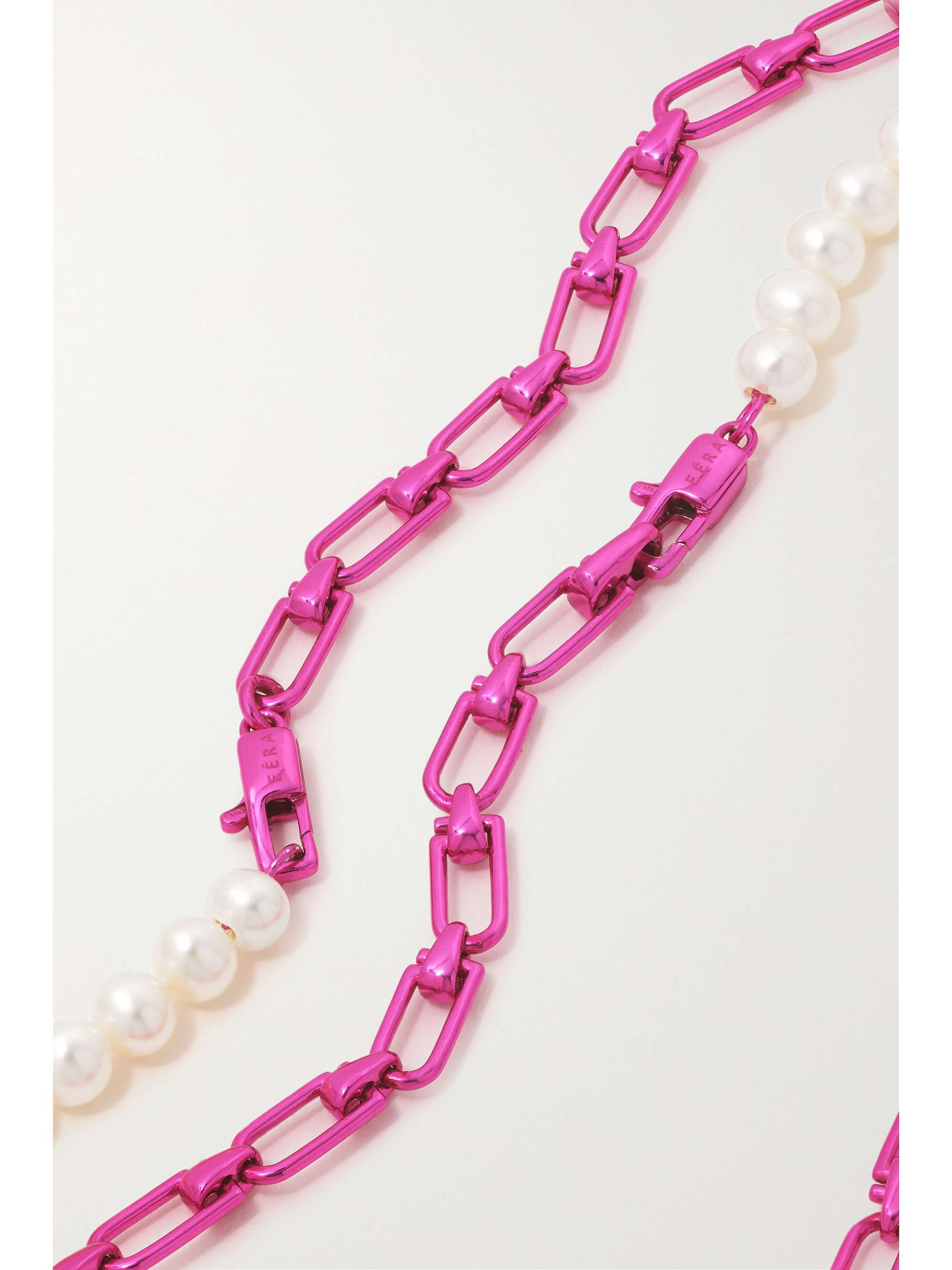 EÉRA White gold, silver and pearl necklace