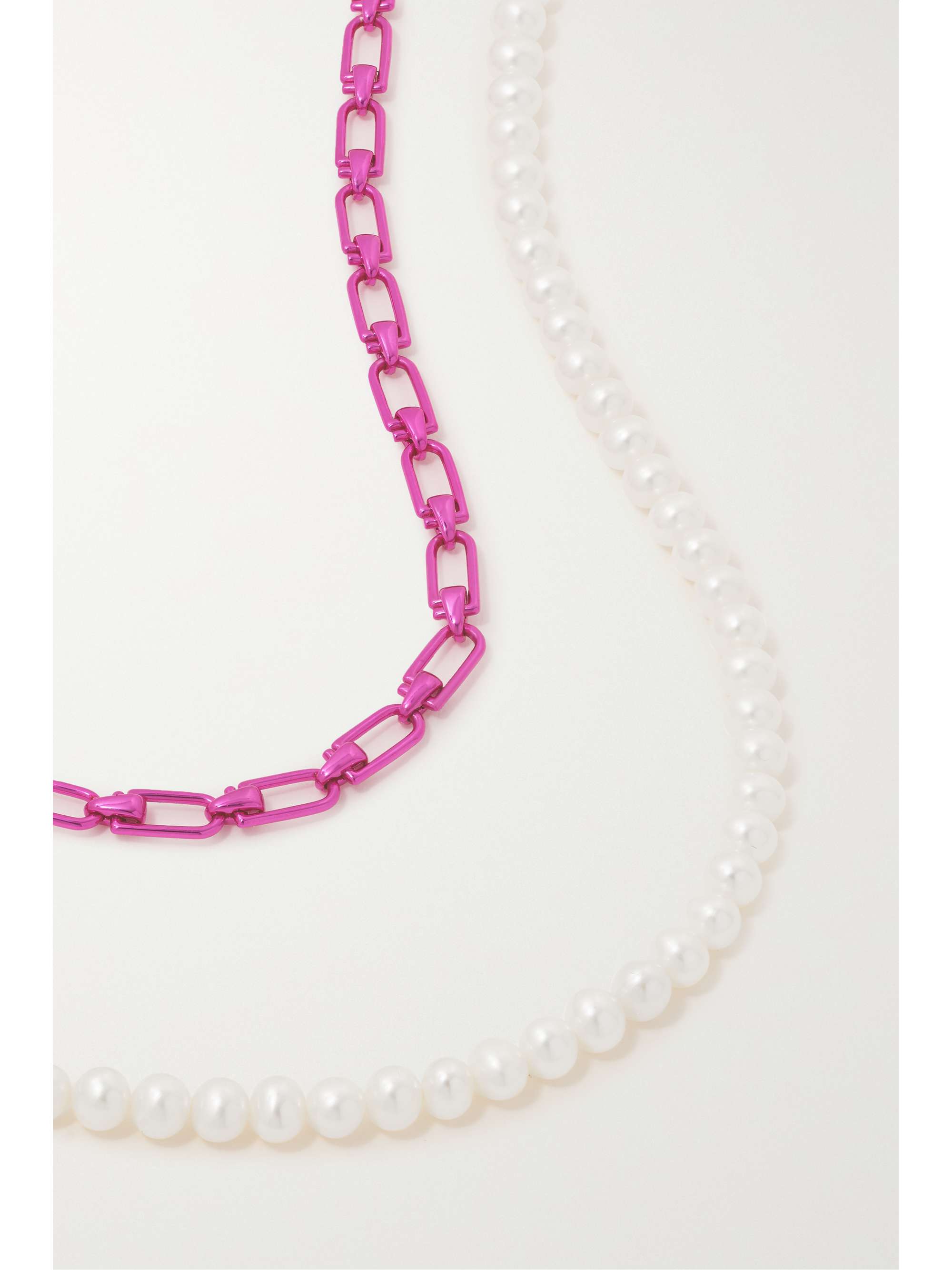 EÉRA White gold, silver and pearl necklace