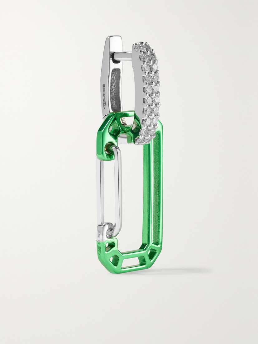 EÉRA Chiara Small White Gold Diamond Single Earring