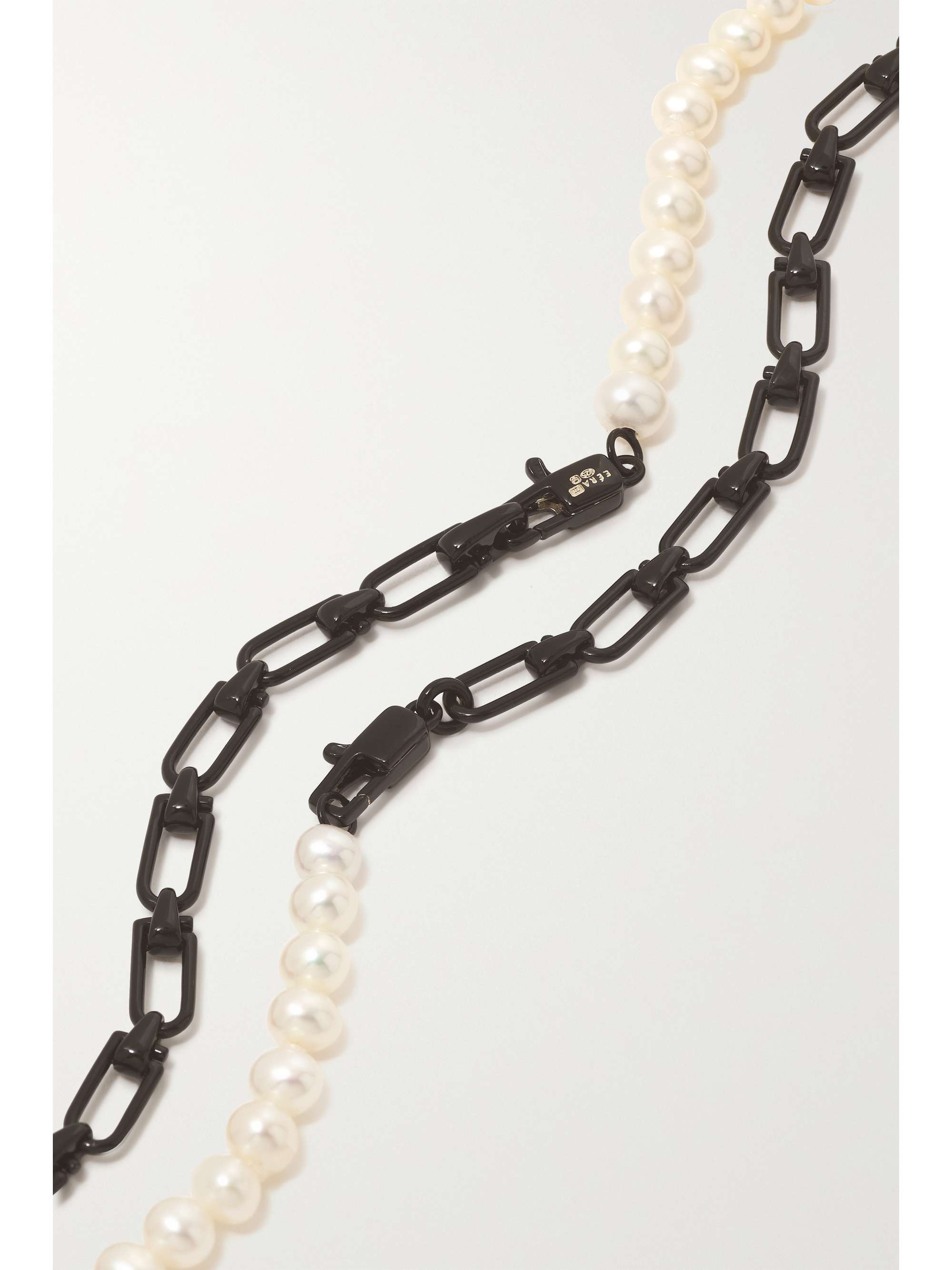 EÉRA White gold, silver and pearl necklace