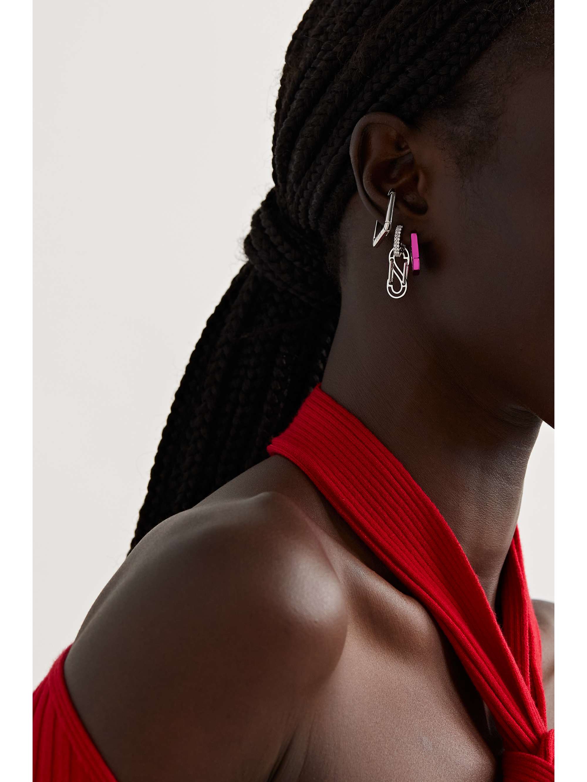 EÉRA White gold single hoop earring