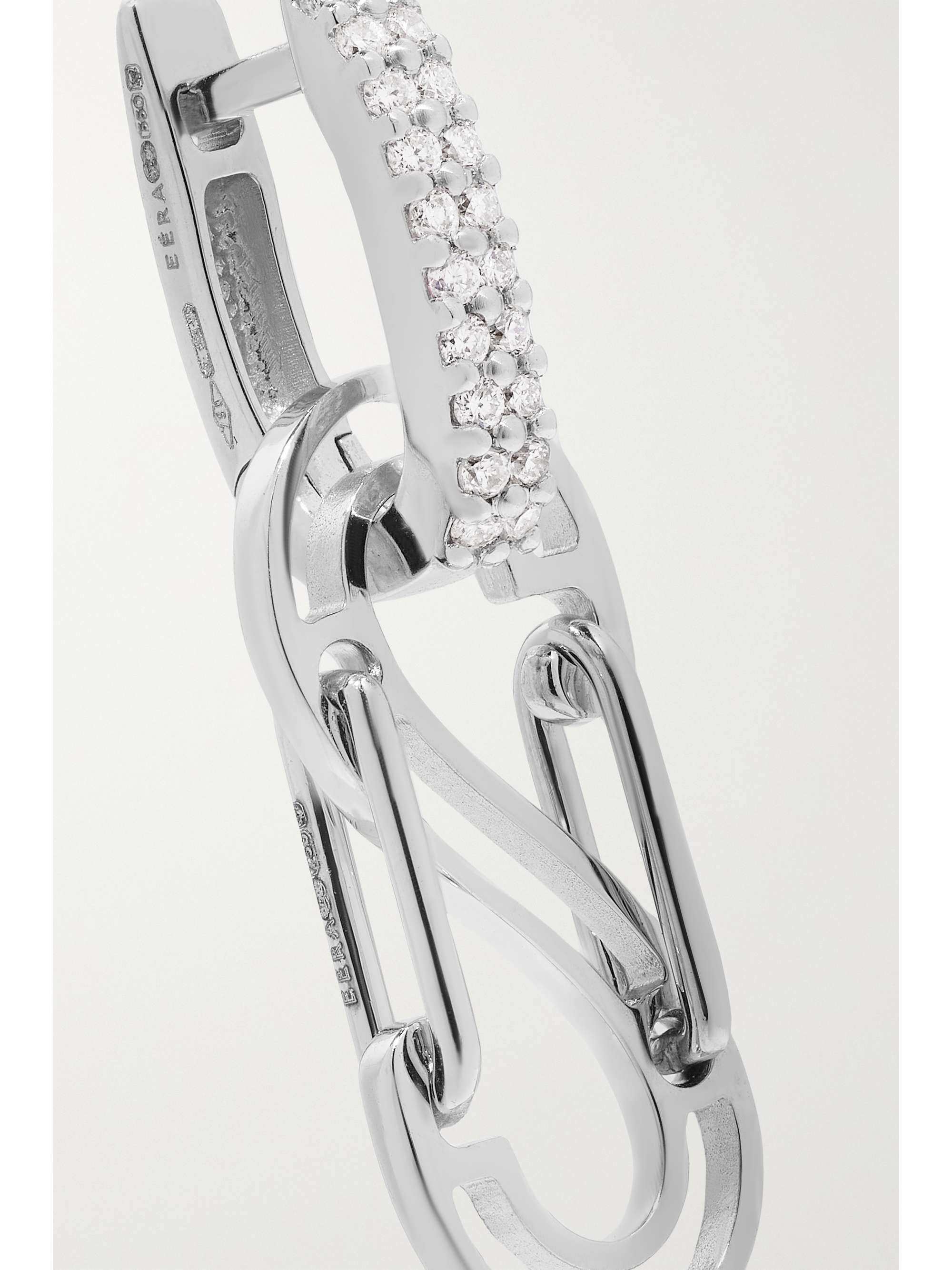 Louis Vuitton Diamond White Gold Hoop Earrings