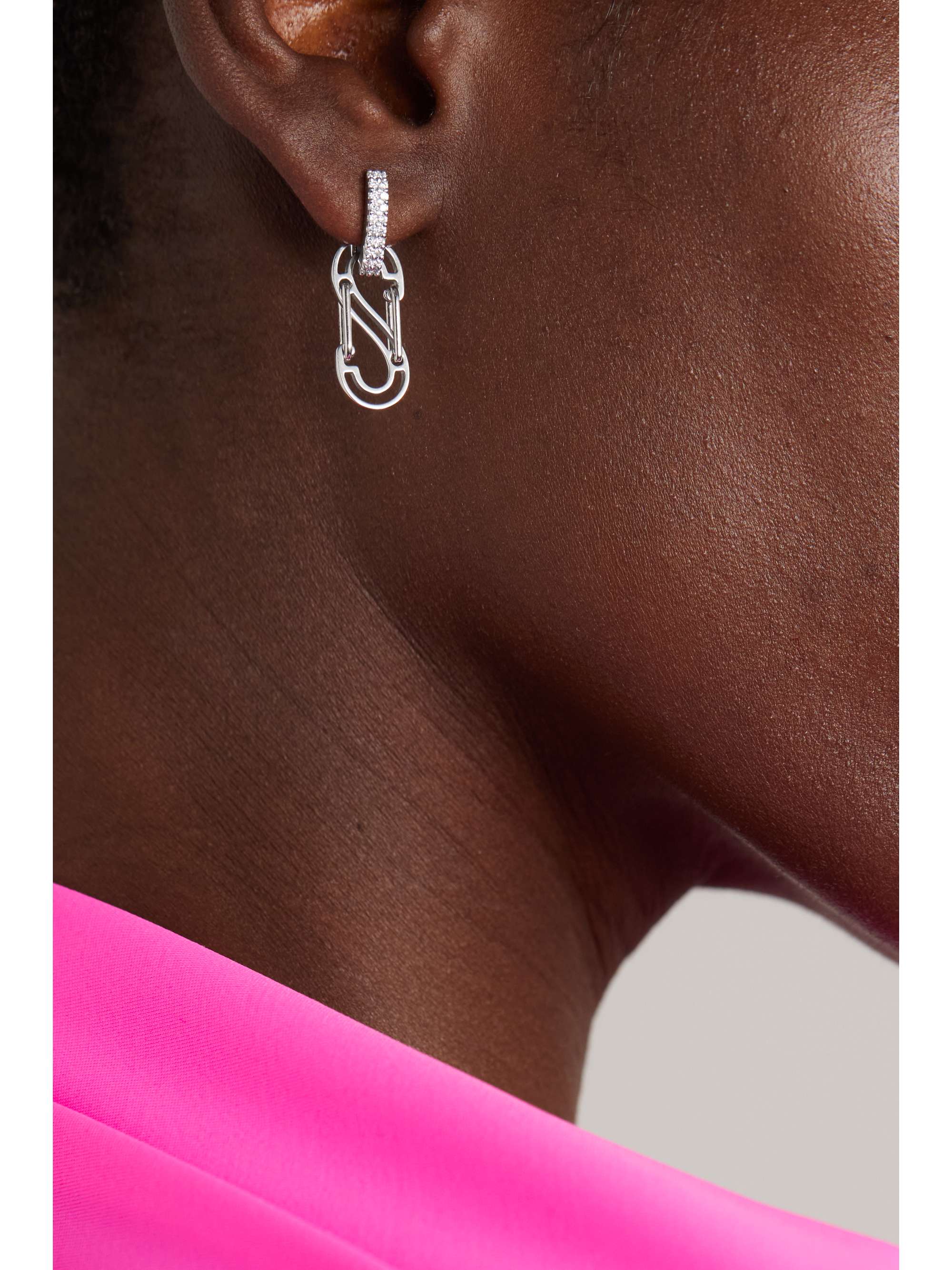 EÉRA 18-karat yellow and white gold diamond single earring